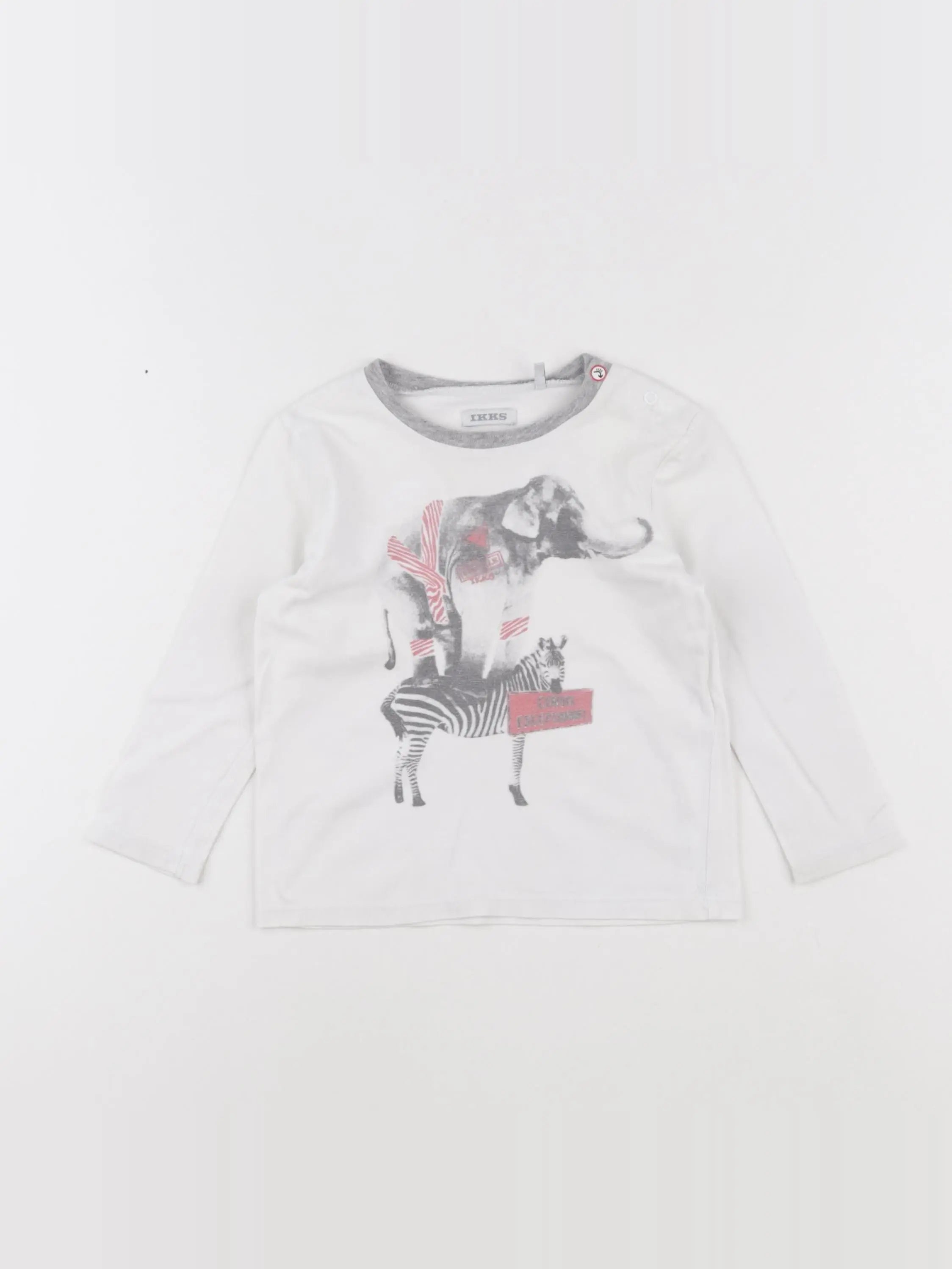IKKS - tee-shirt blanc - 18 mois