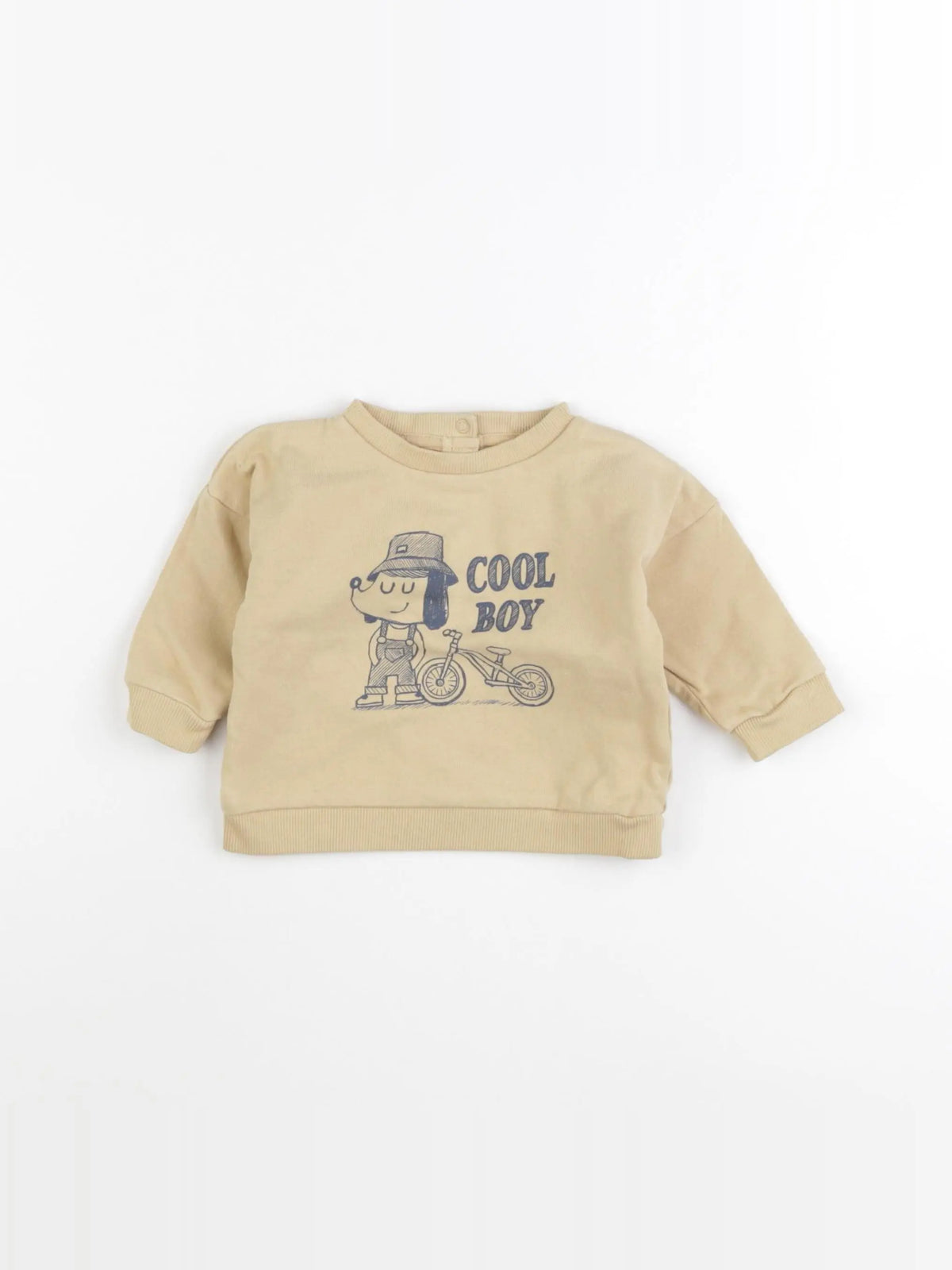 Vertbaudet - sweat jaune - 6 mois