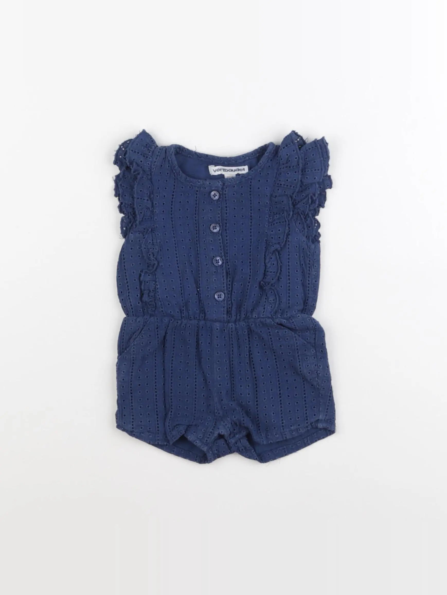 Vertbaudet - combinaison bleu - 3 mois