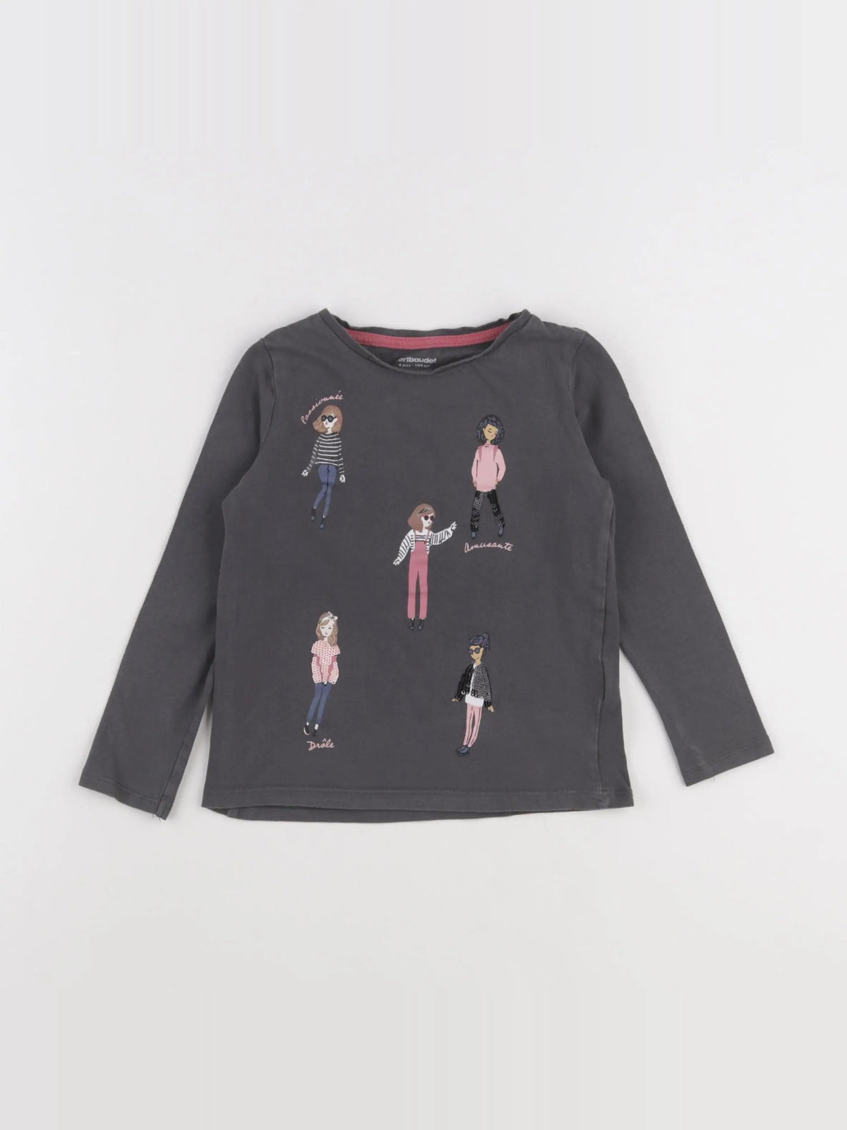 Vertbaudet - tee-shirt gris - 4 ans
