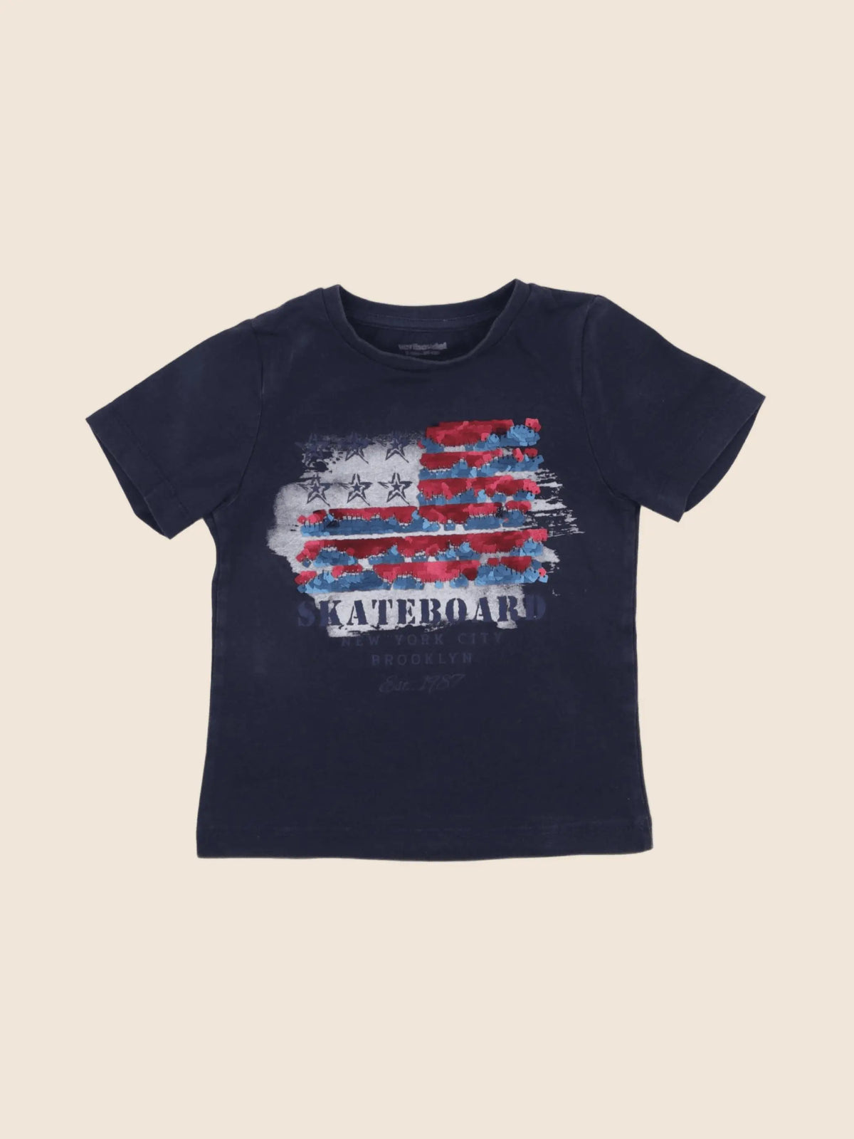 Vertbaudet - tee-shirt bleu - 2 ans