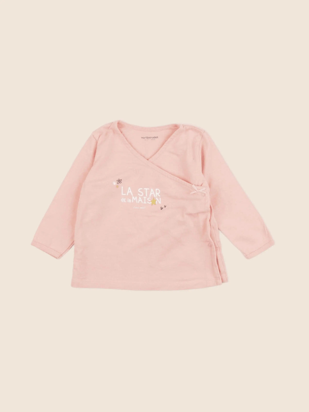 Vertbaudet - gilet rose - 12 mois
