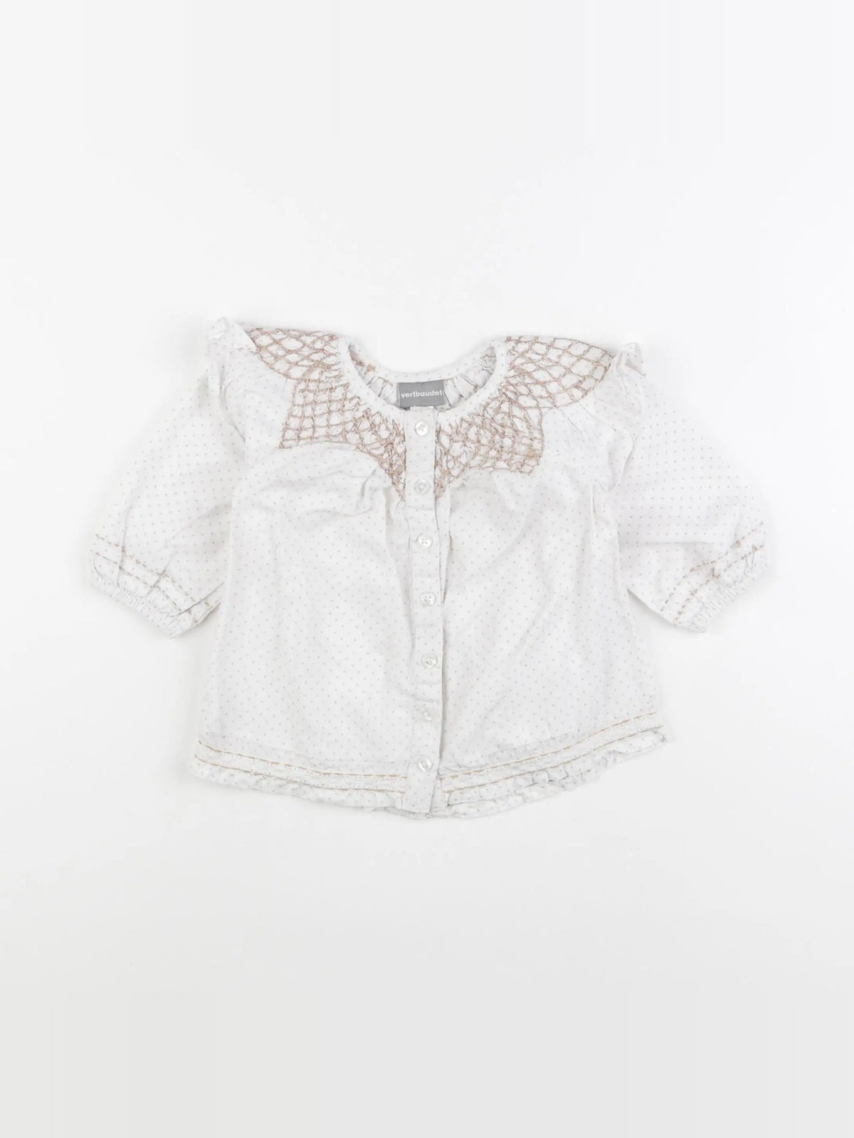 Vertbaudet - blouse blanc - 12 mois