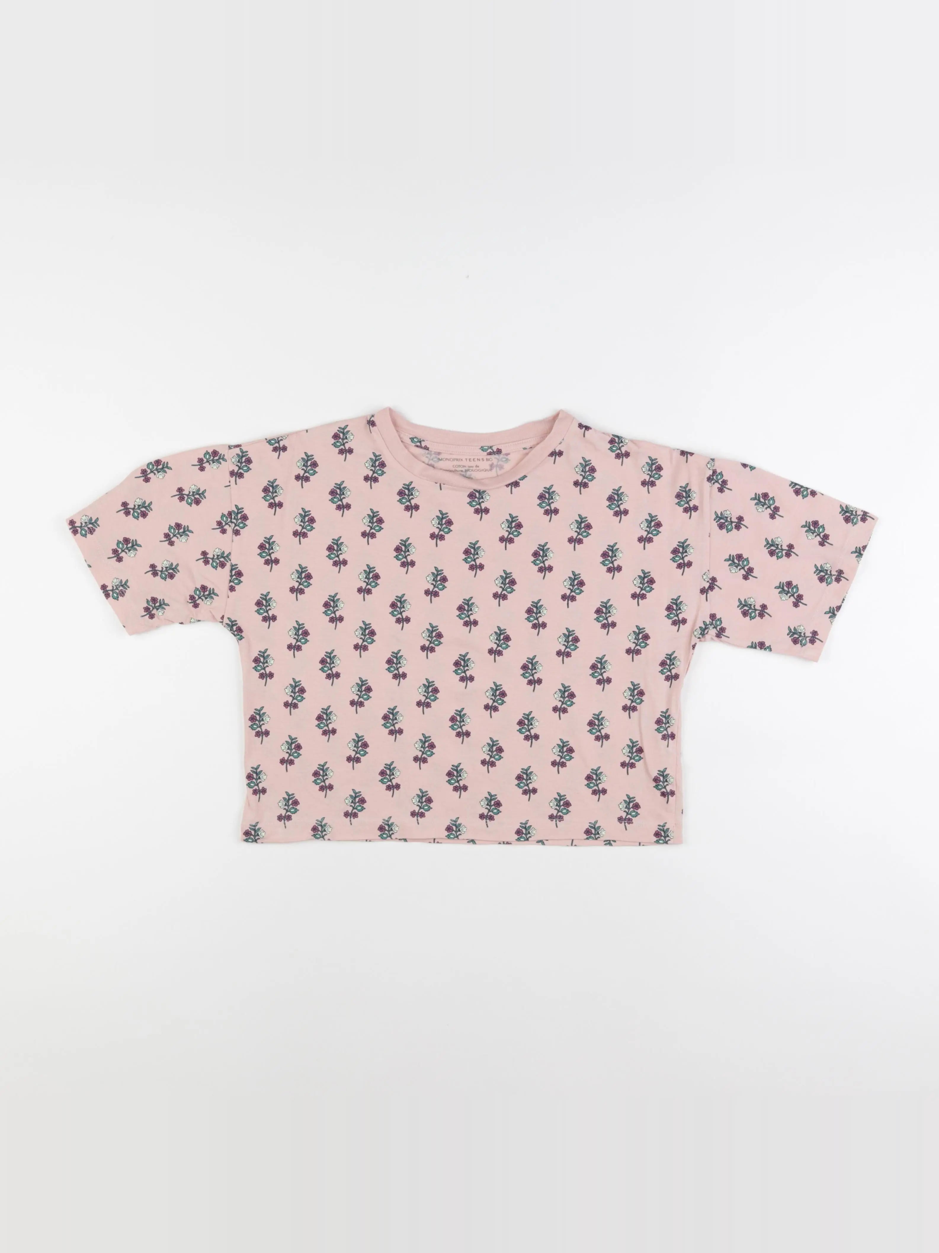 Monoprix - tee-shirt rose - 10 ans