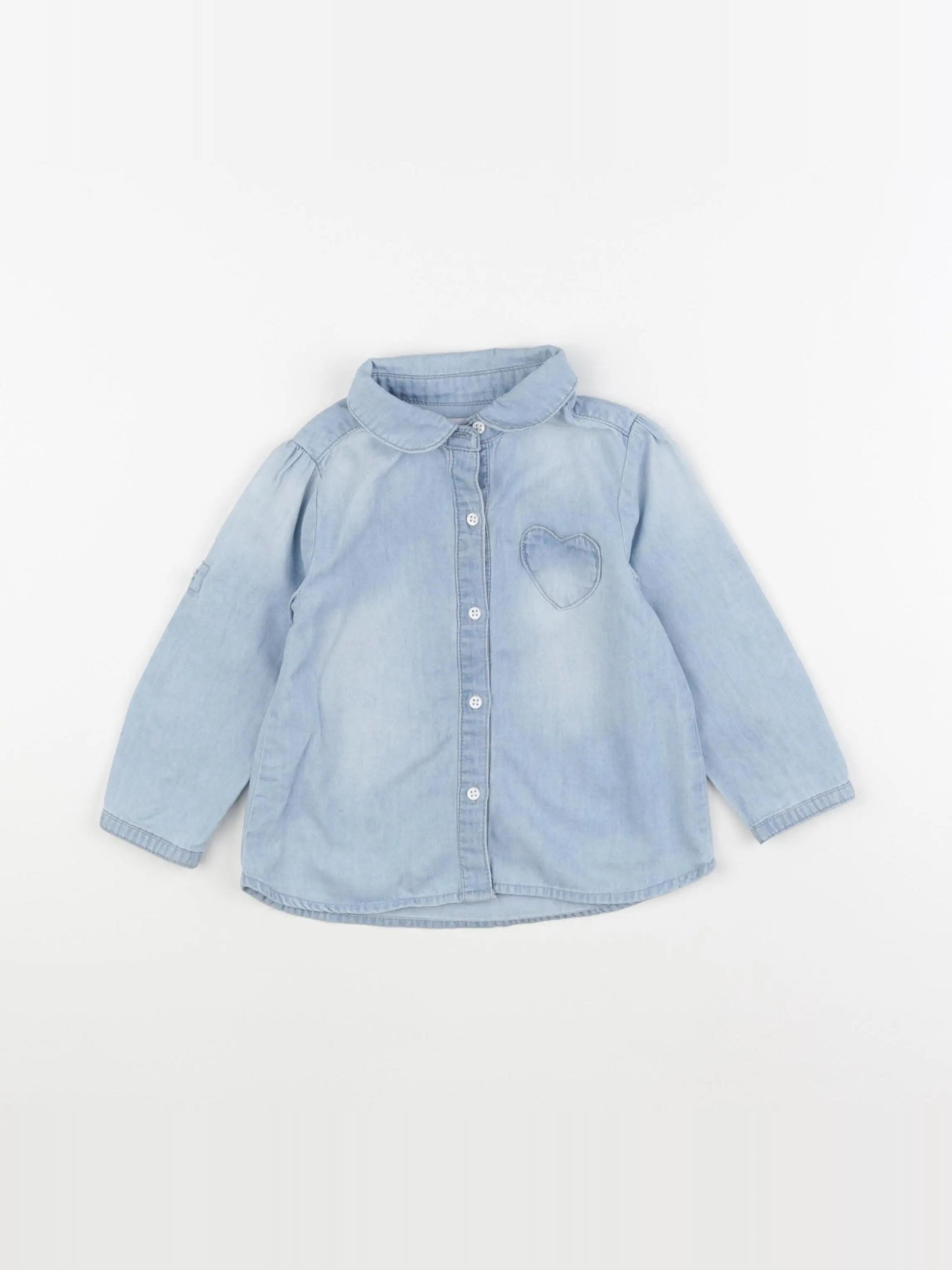 Vertbaudet - chemise bleu - 18 mois