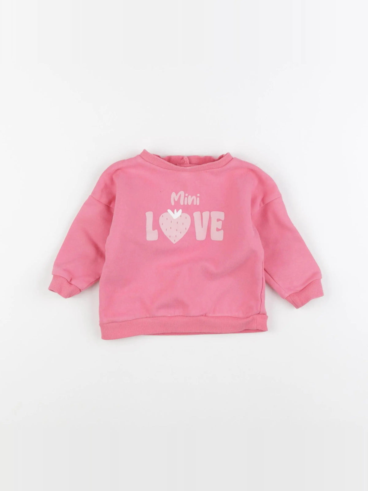 Vertbaudet - sweat rose - 9 mois