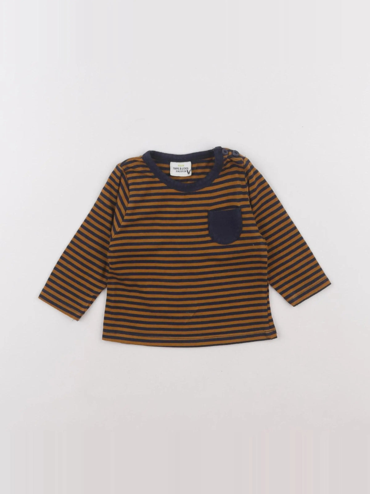 Tape à l'oeil - tee-shirt bleu, marron - 3 mois