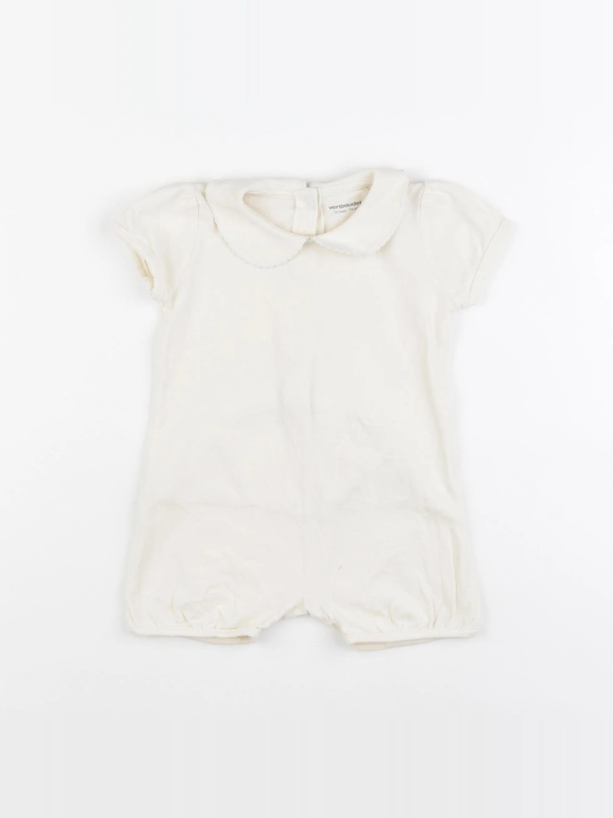 Vertbaudet - combinaison beige - 12 mois