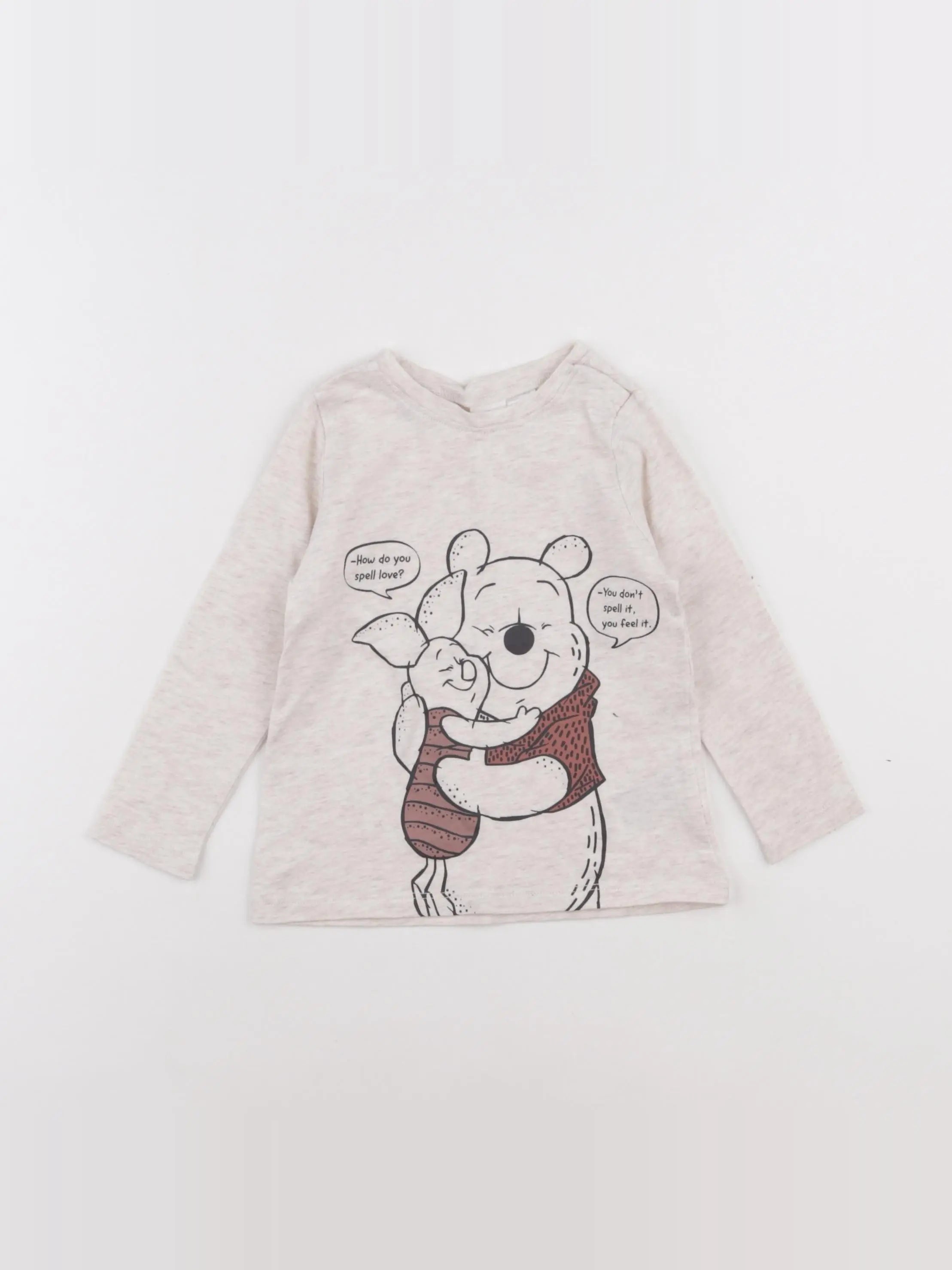 H&M - tee-shirt beige - 12/9 mois
