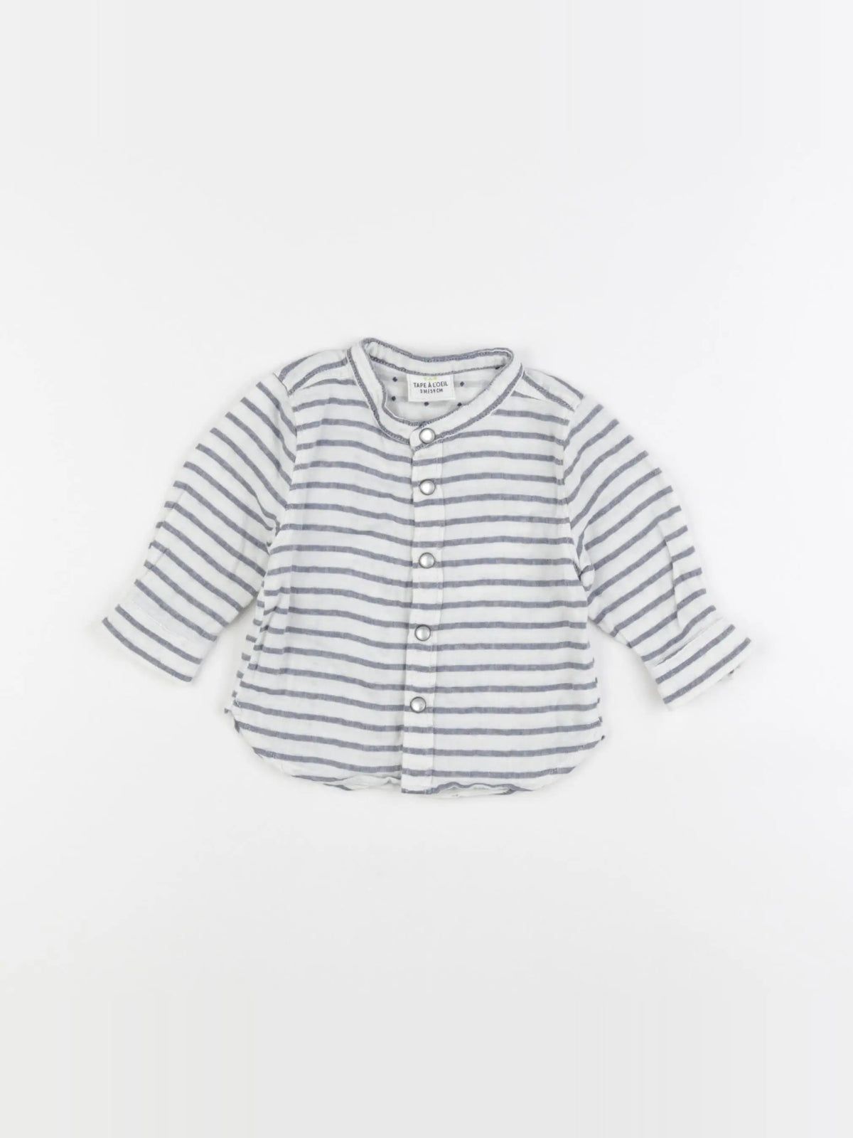 Tape à l'oeil - chemise blanc, bleu - 3 mois