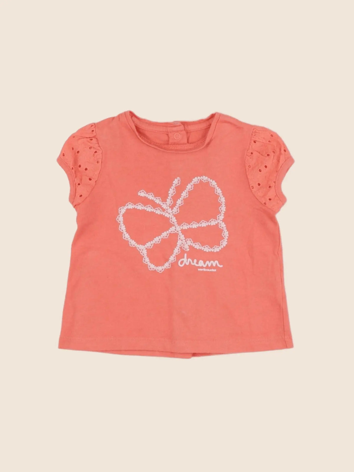 Vertbaudet - tee-shirt orange - 6 mois