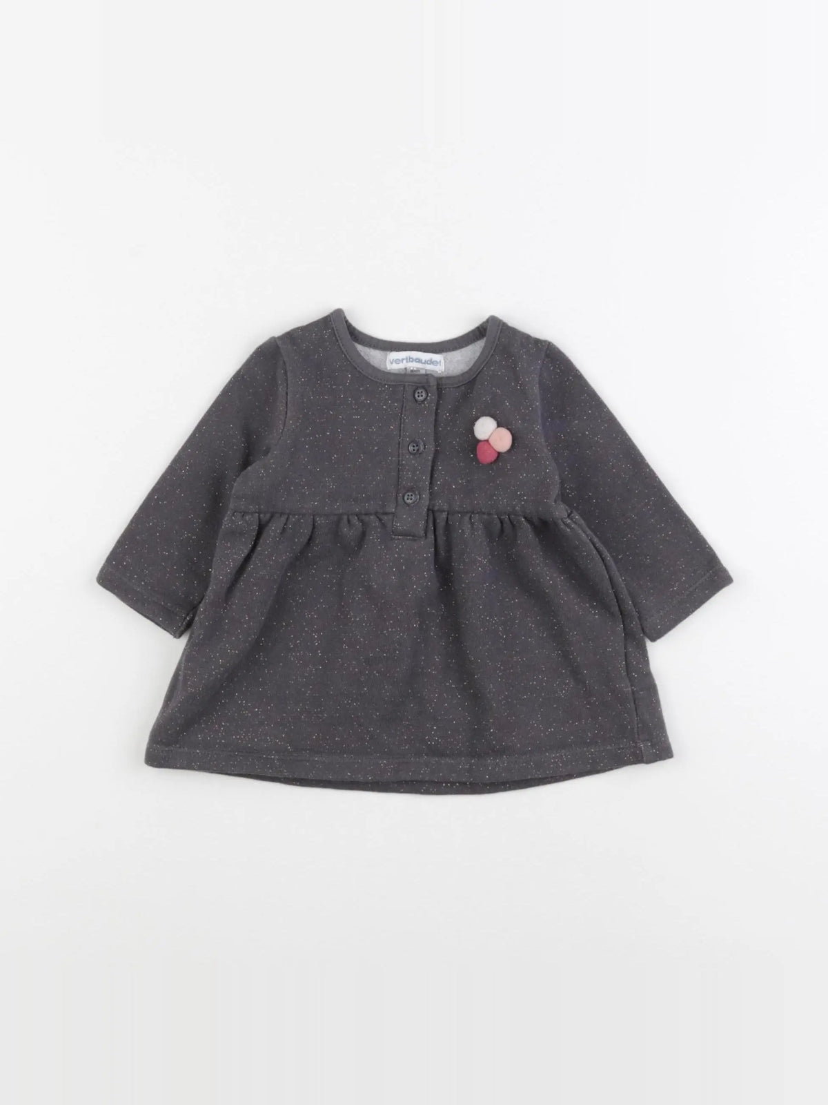 Vertbaudet - robe gris - 3 mois