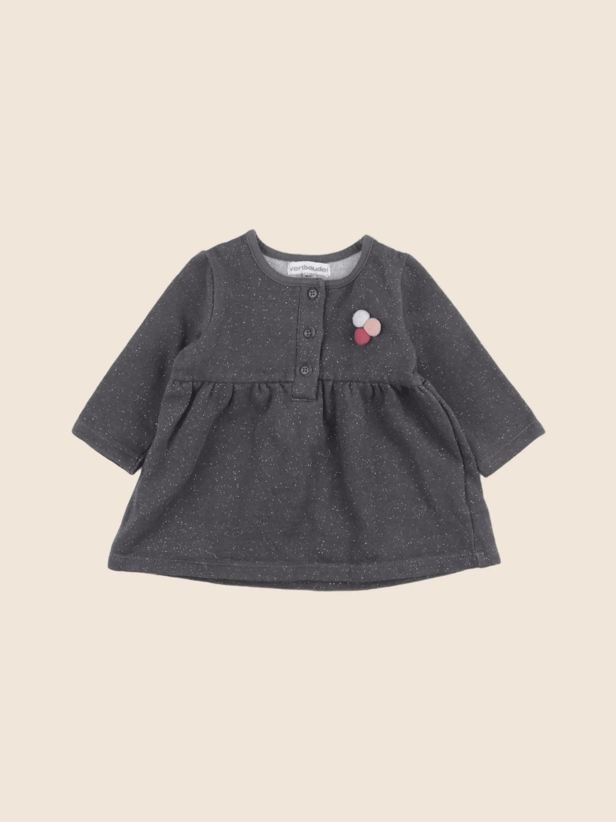 Vertbaudet - robe gris - 3 mois