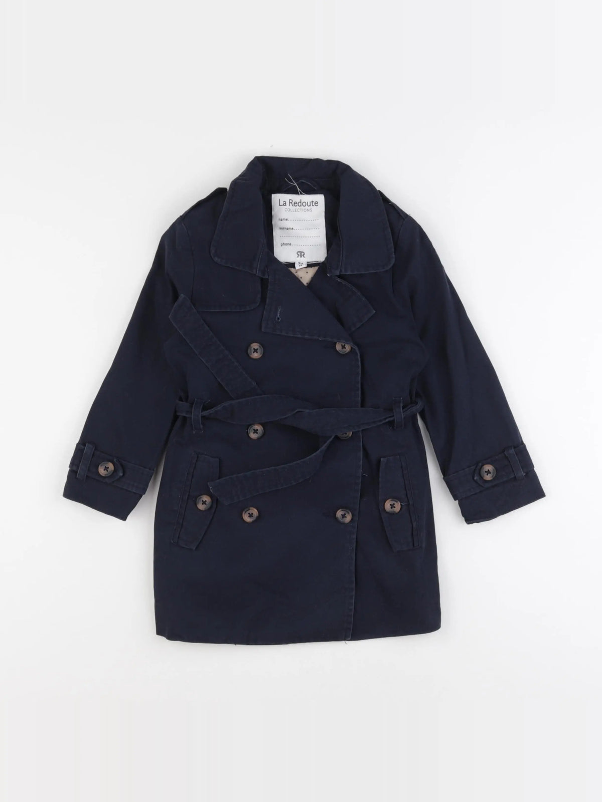 La Redoute - trench bleu - 3 ans