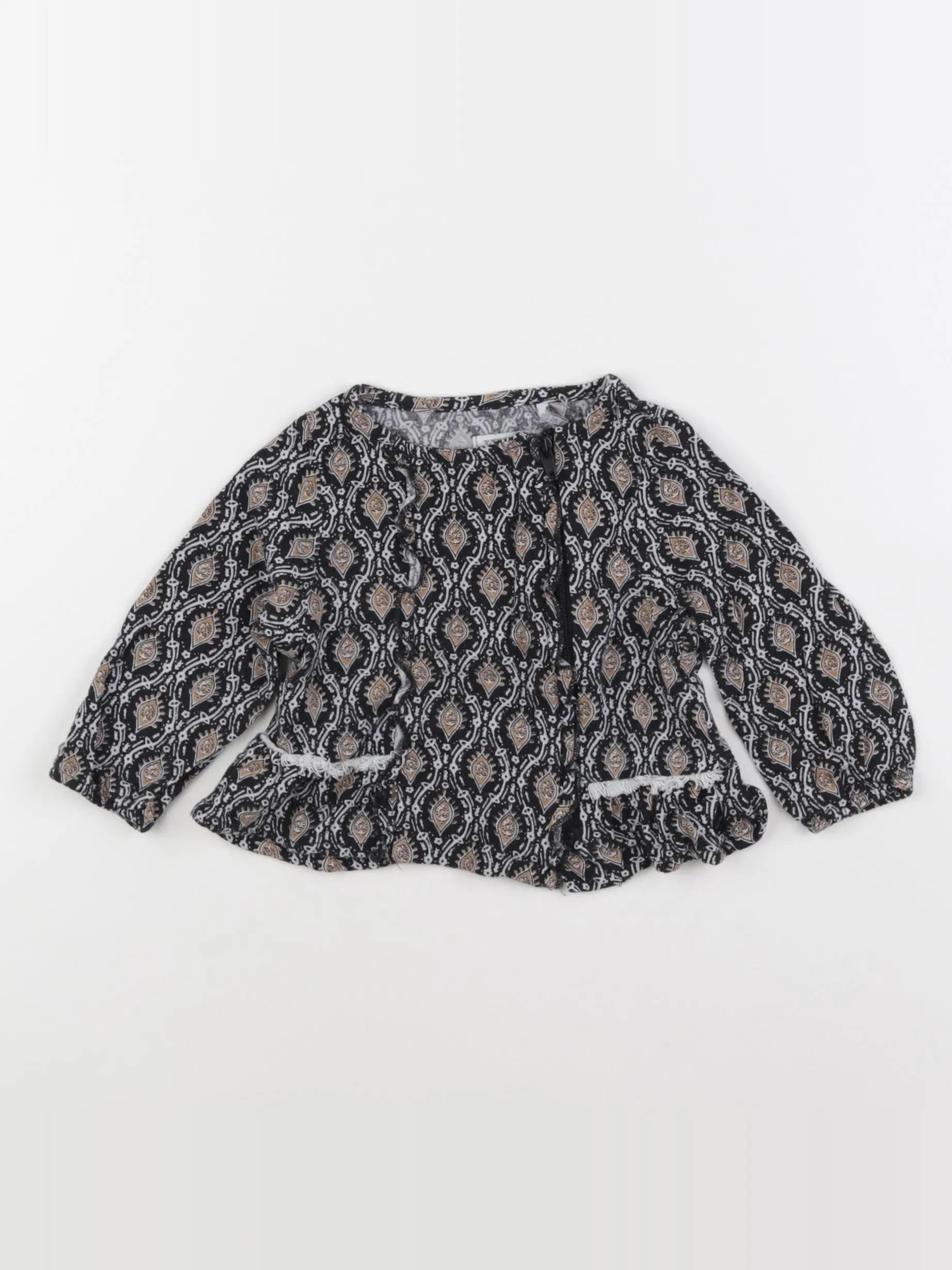 IKKS - blouse noir - 12 mois