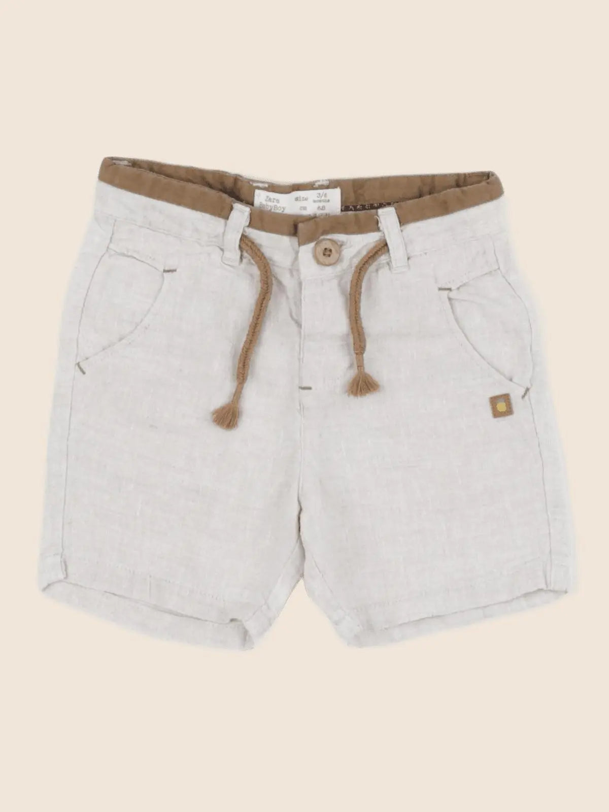 Zara - short beige - 3/6 mois