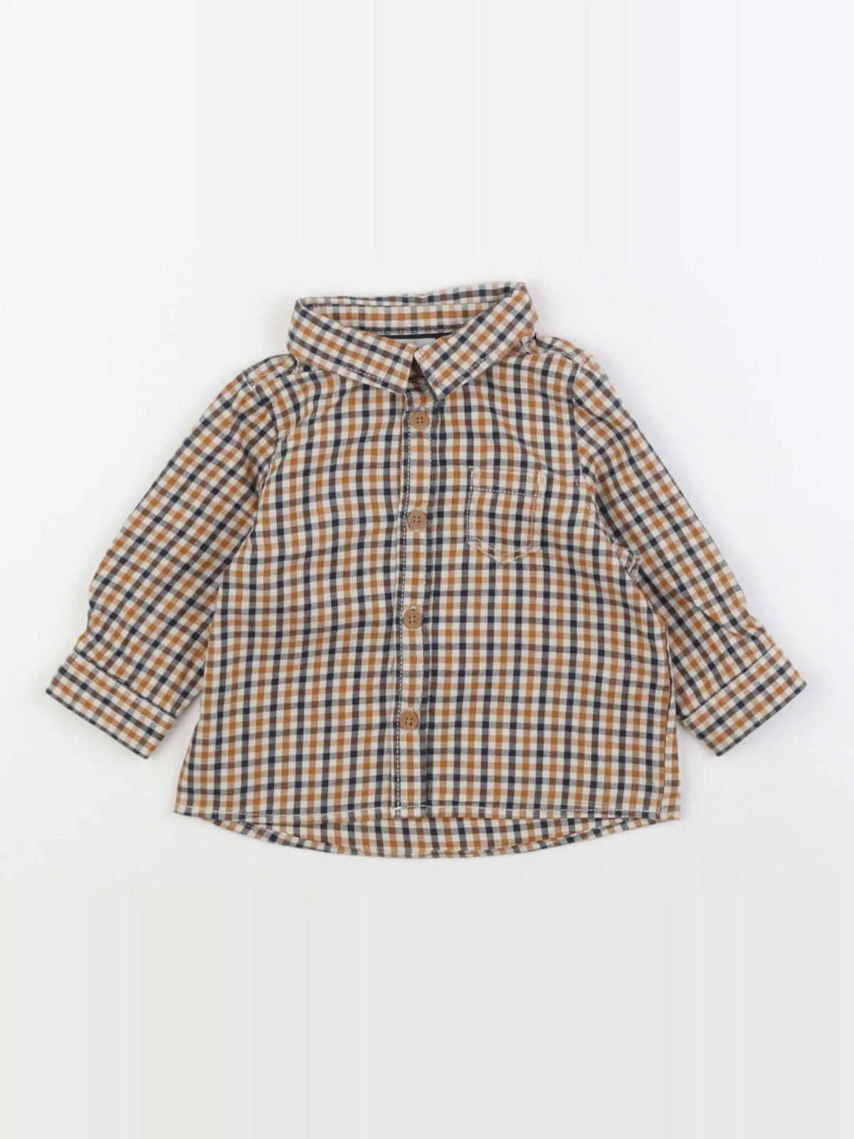 Tape à l'oeil - chemise jaune, bleu - 6 mois