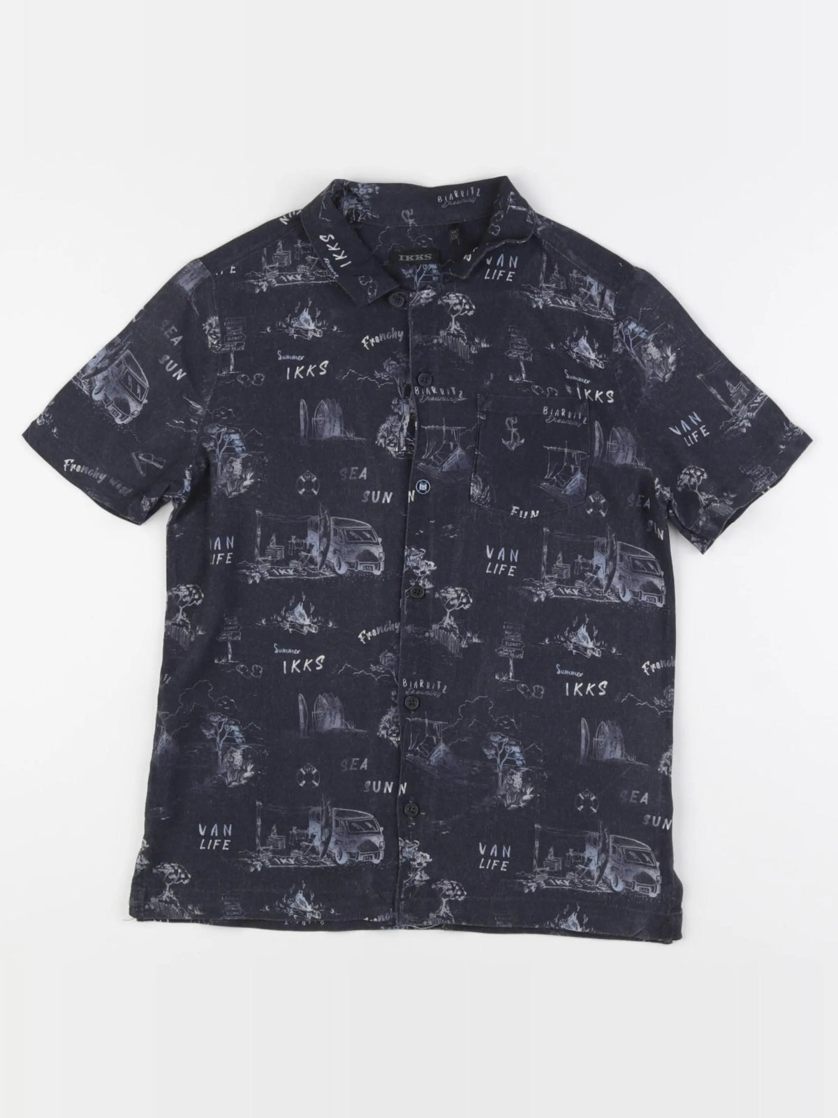 IKKS - chemise bleu - 8 ans