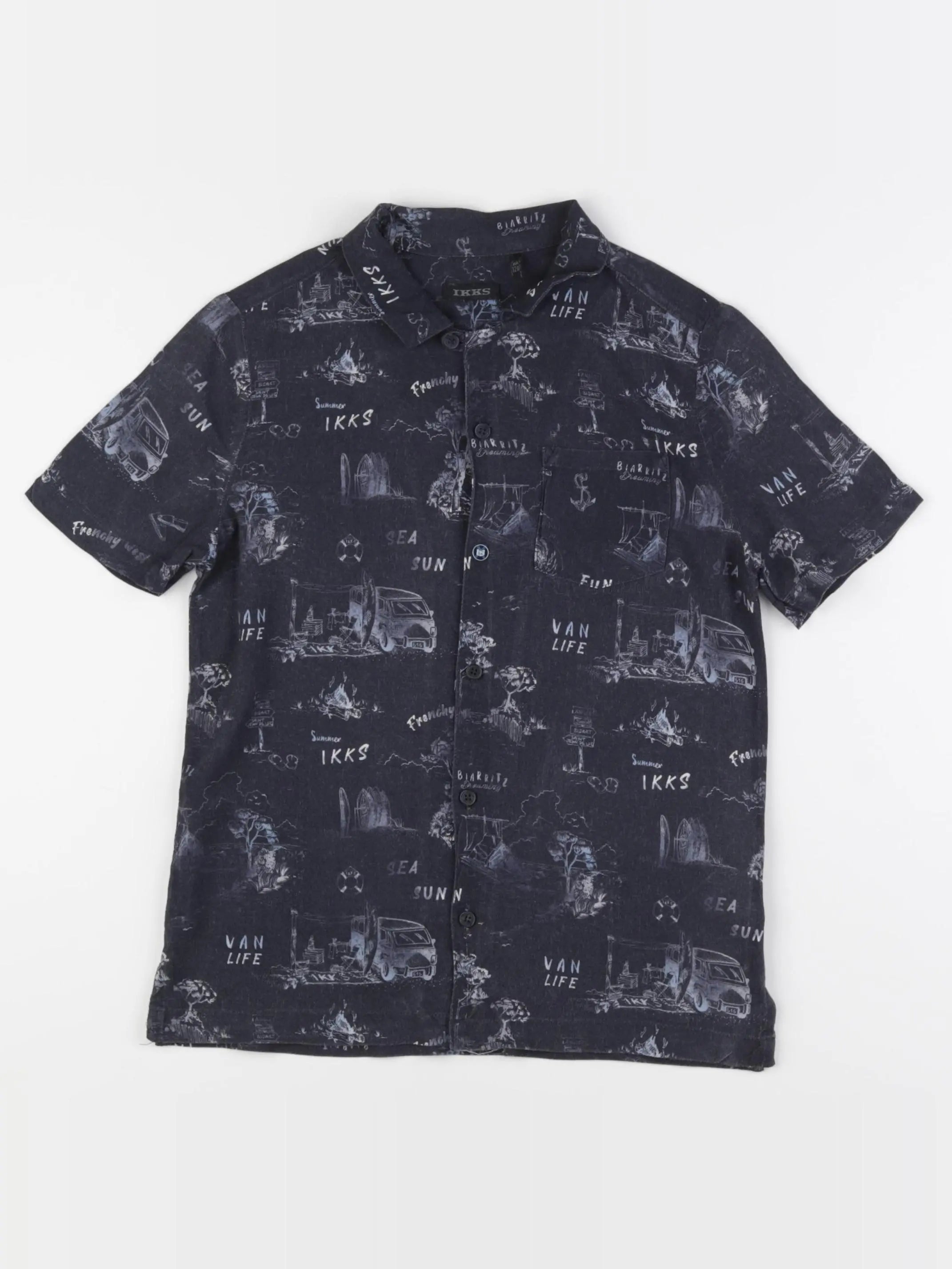 IKKS - chemise bleu - 8 ans