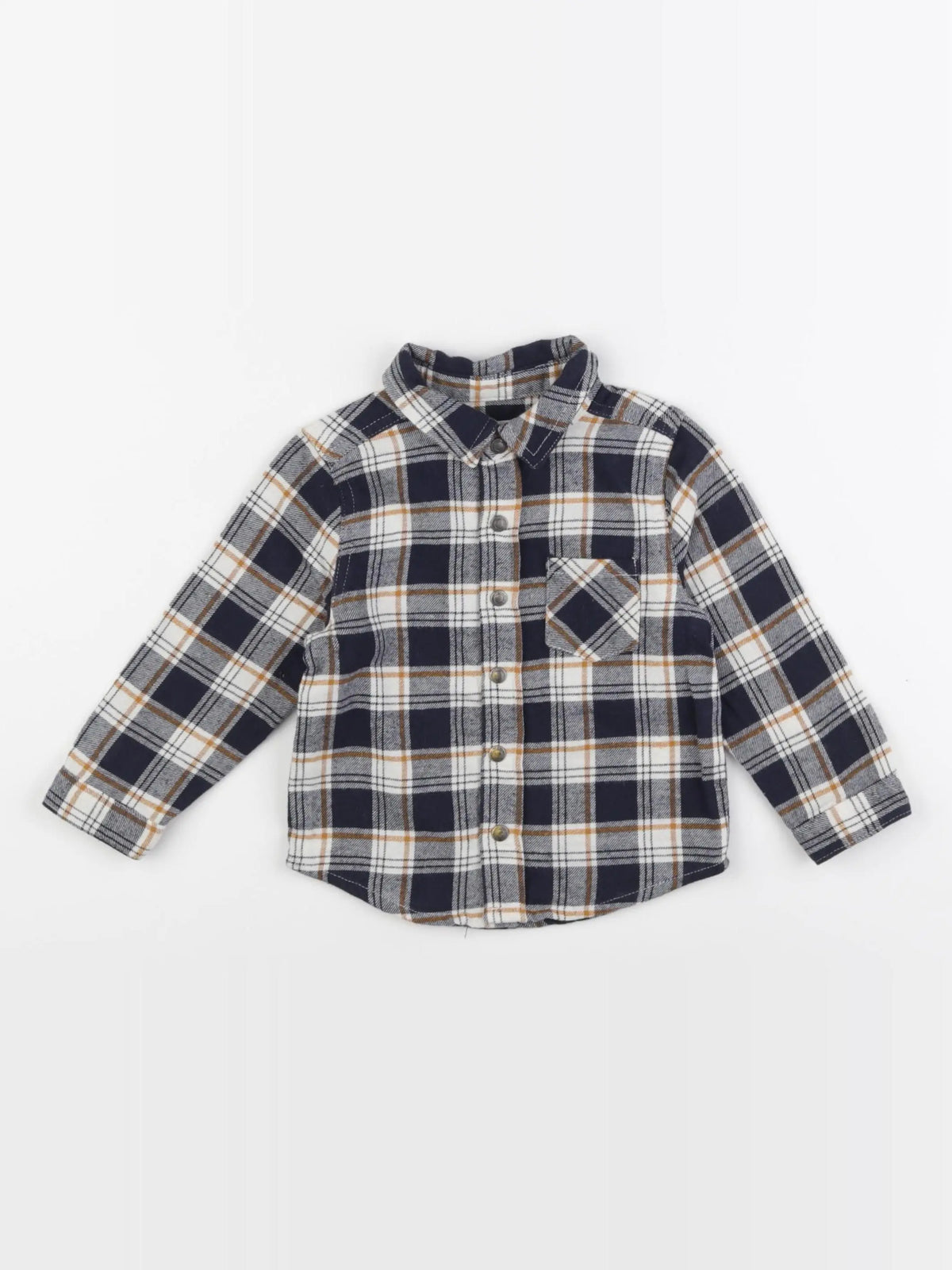 Vertbaudet - chemise bleu, jaune - 18 mois