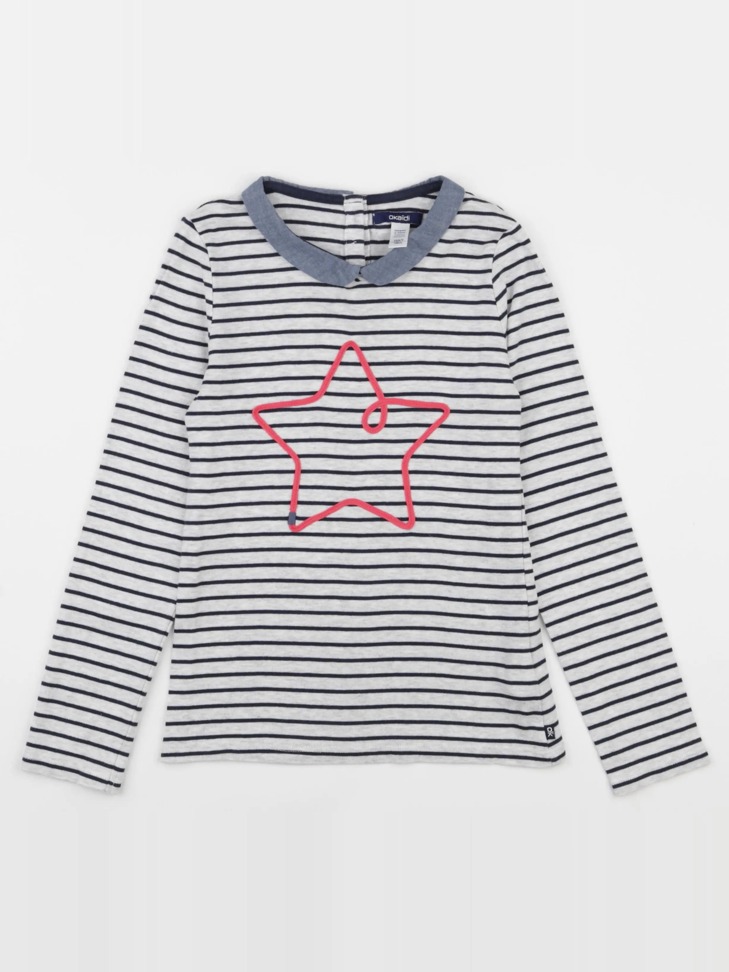 Okaidi - tee-shirt gris - 10 ans