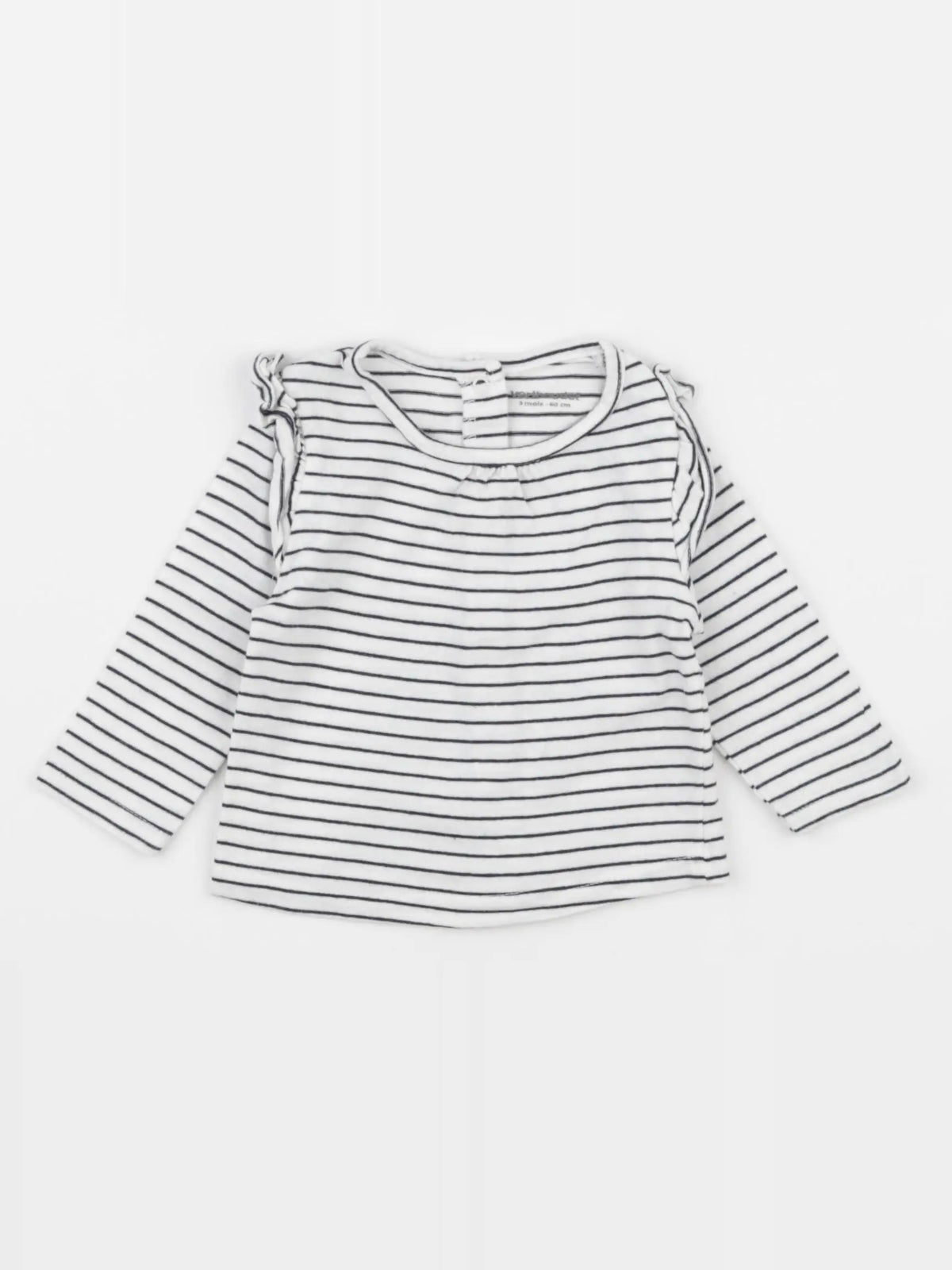 Vertbaudet - tee-shirt blanc - 3 mois