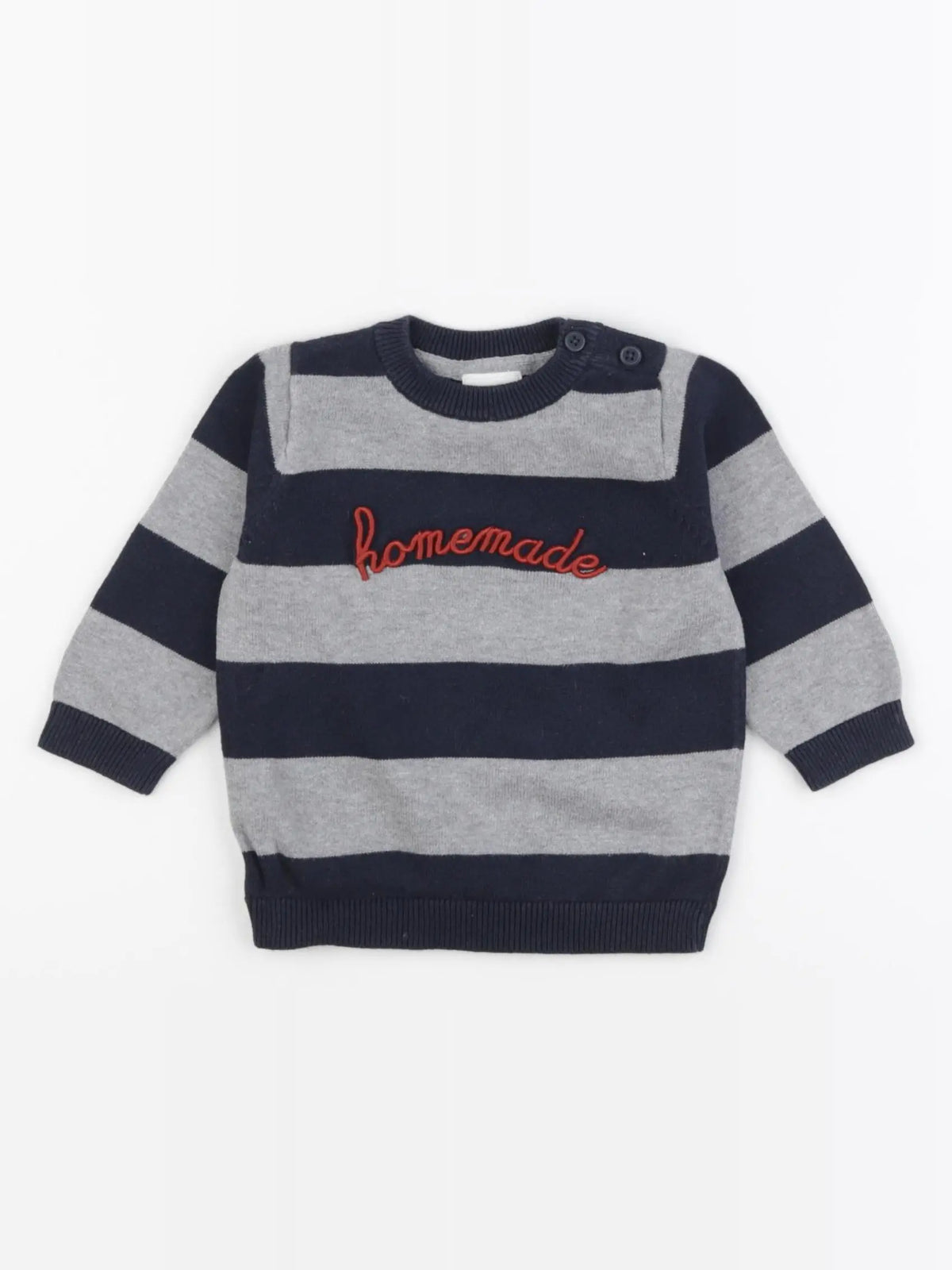Tape à l'oeil - pull gris, bleu - 6 mois