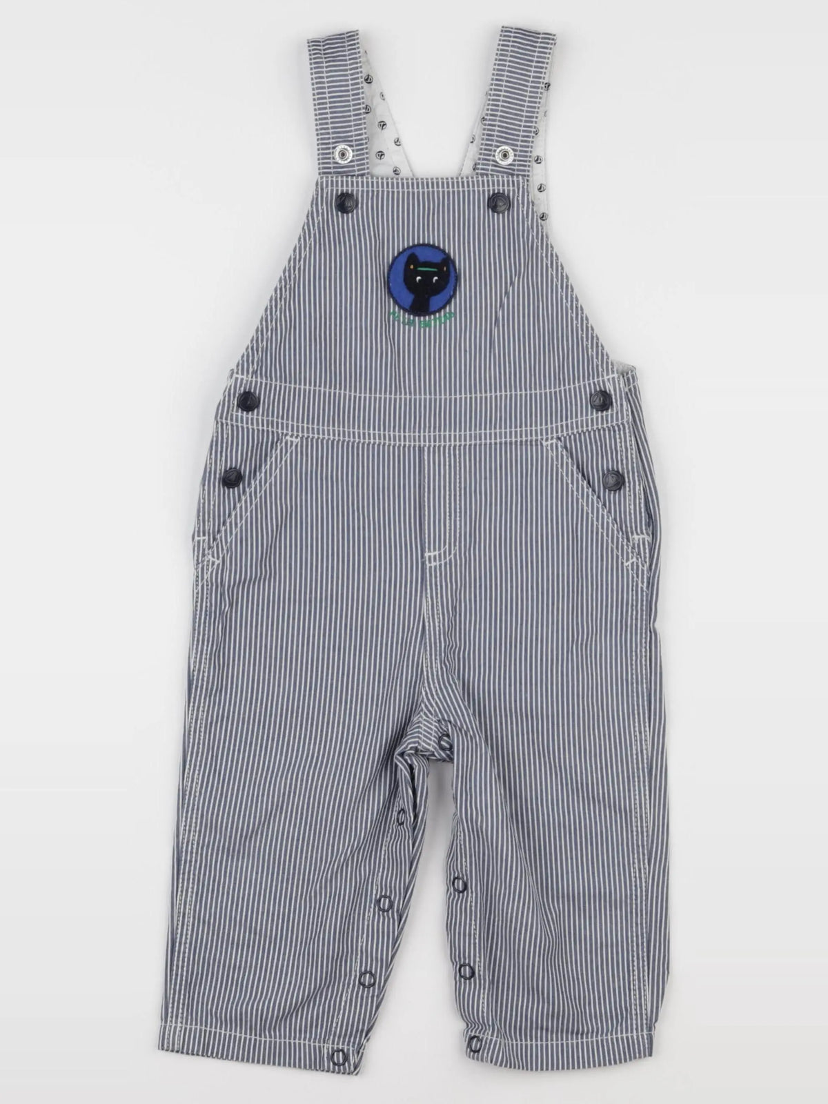 Petit Bateau - salopette bleu - 12 mois