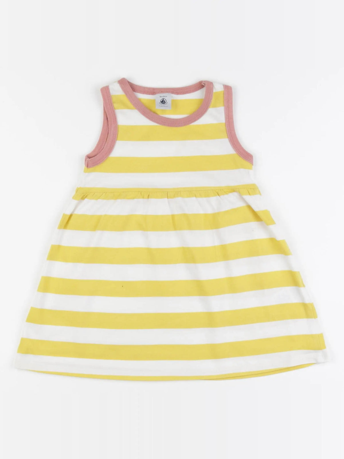 Petit Bateau - robe jaune - 18 mois