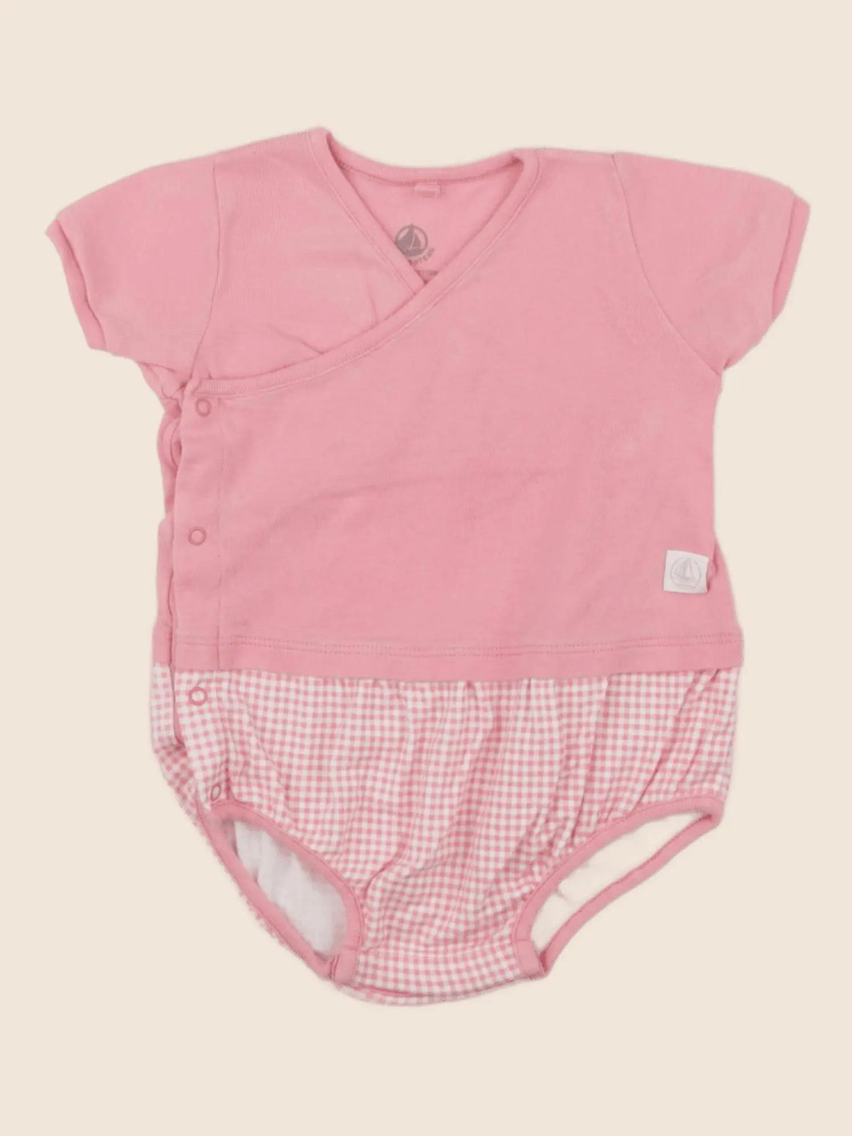 Petit Bateau - combinaison rose - 6 mois