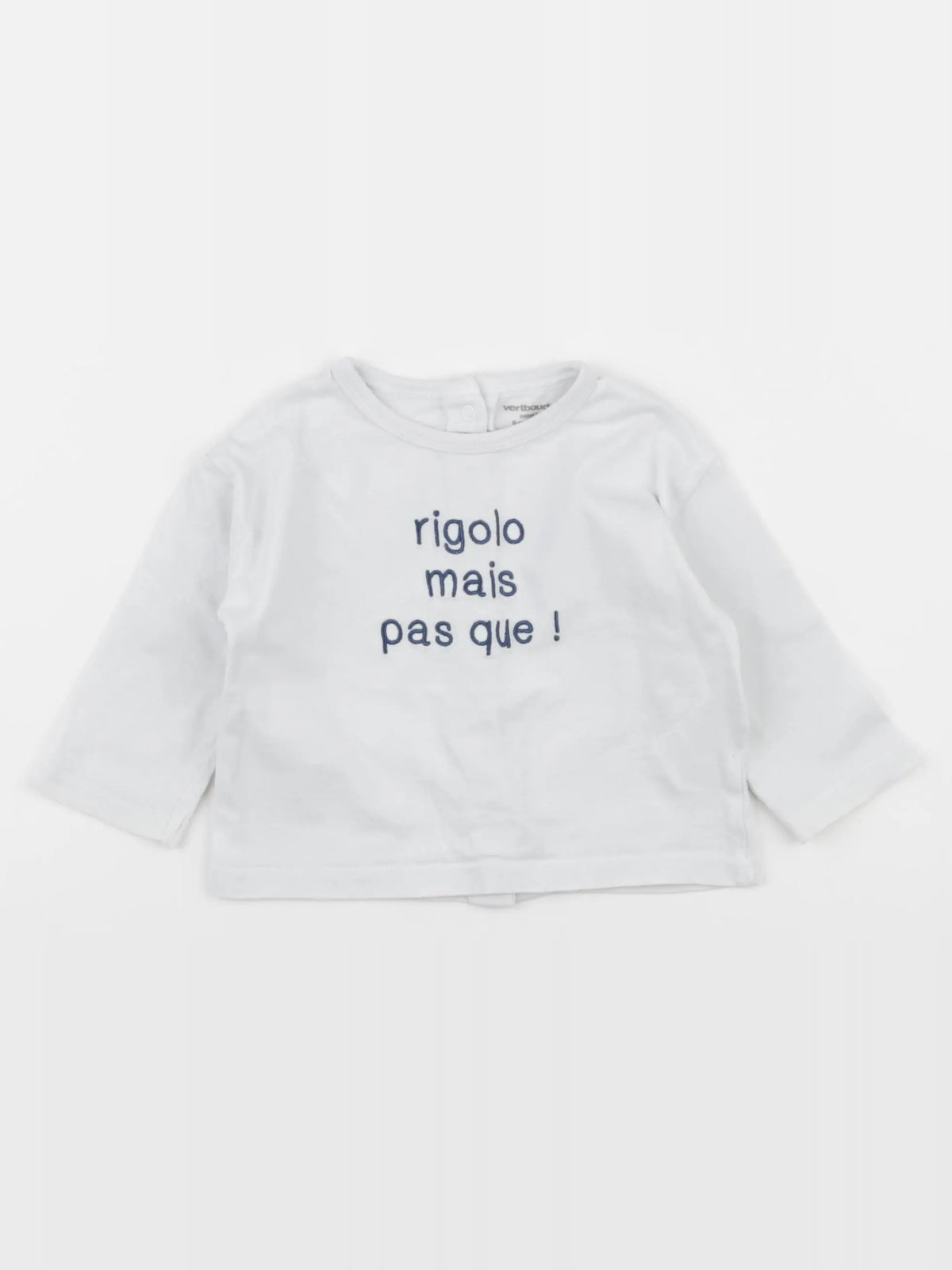 Vertbaudet - tee-shirt blanc - 9 mois