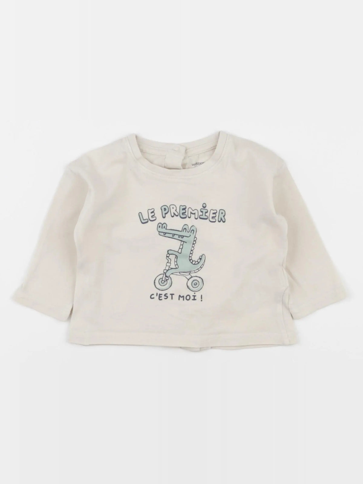 Vertbaudet - tee-shirt beige - 9 mois