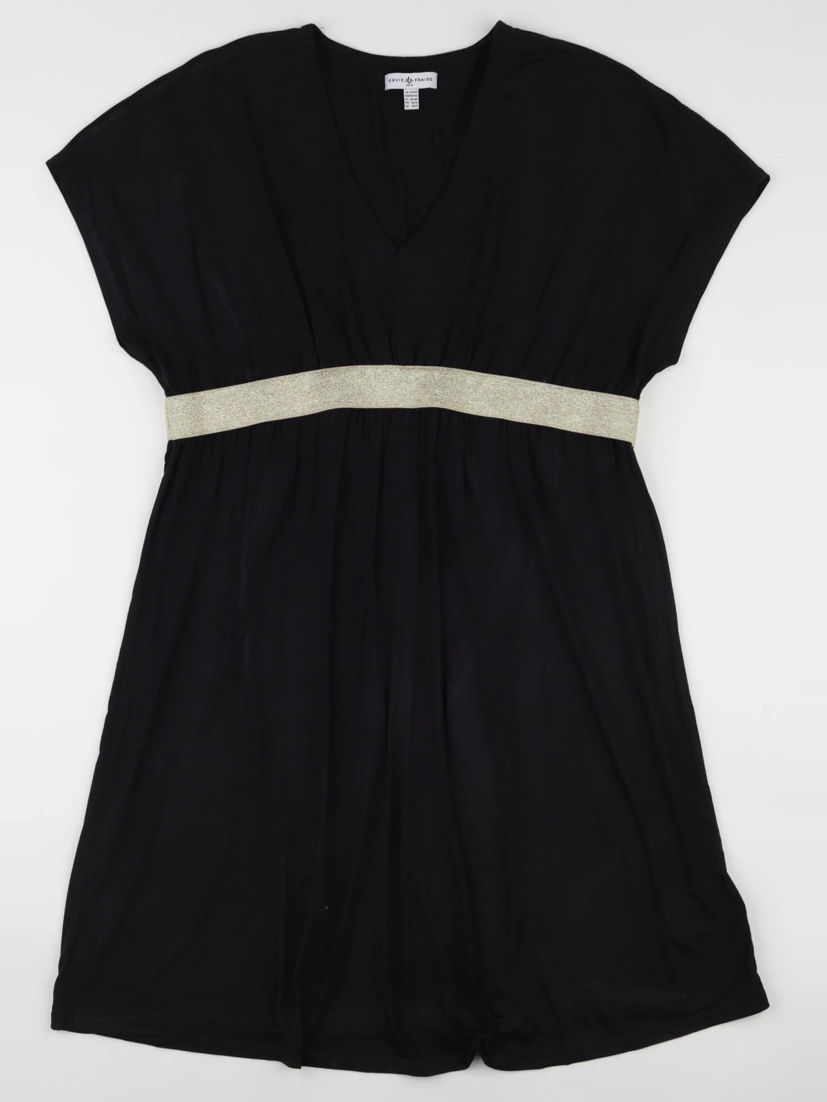 Envie de fraise - robe grossesse noir, or - 42 à 44
