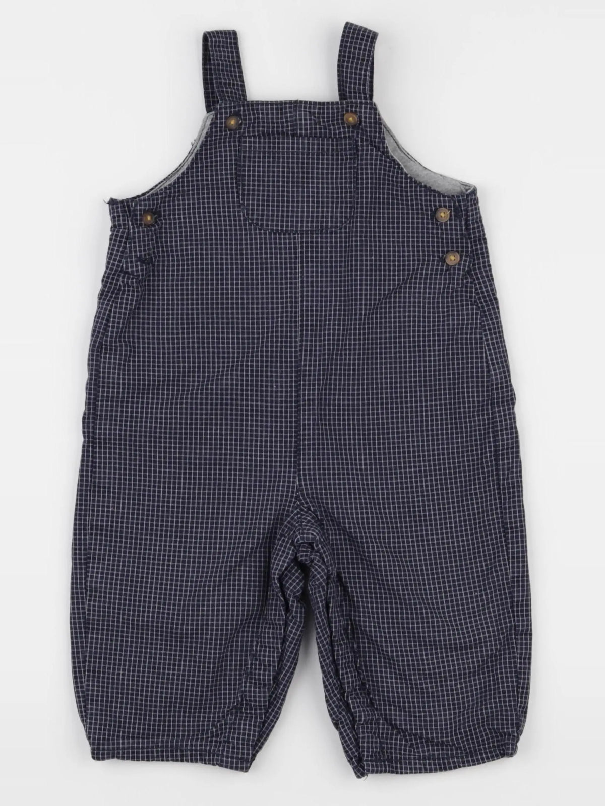 Boutchou - salopette doublé bleu - 6 mois