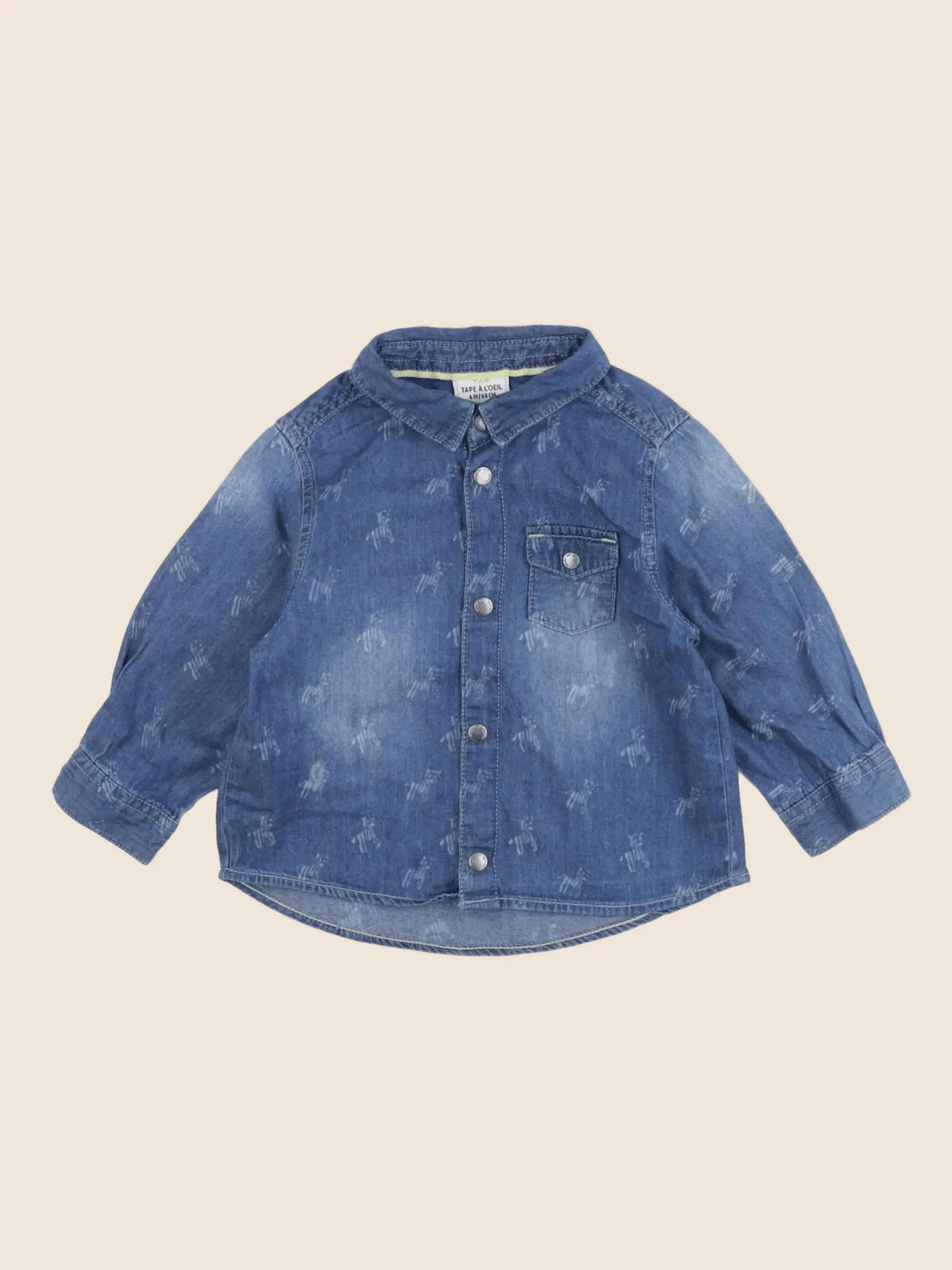 Tape à l'oeil - chemise bleu - 6 mois