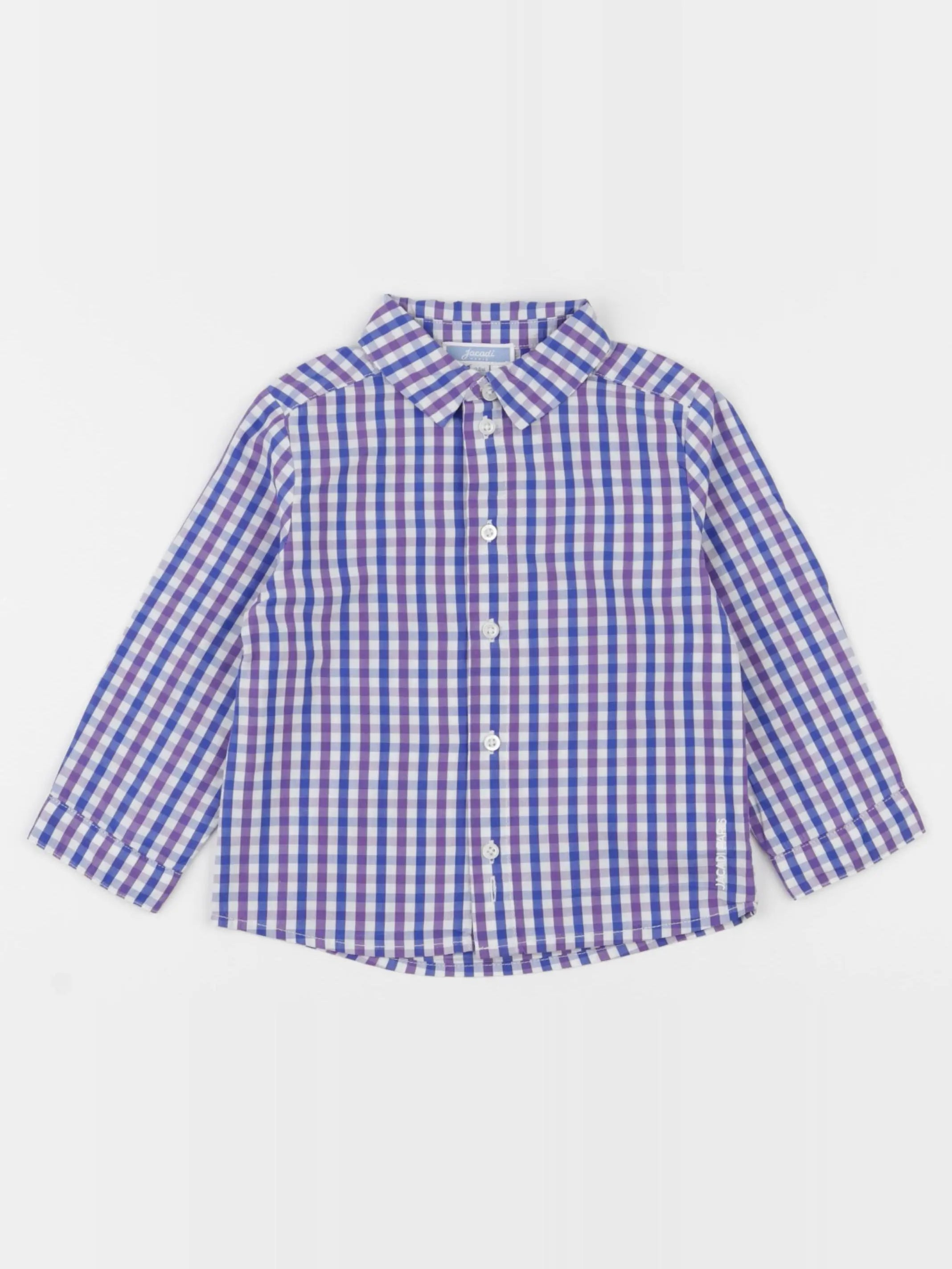 Jacadi - chemise bleu, violet - 24 mois
