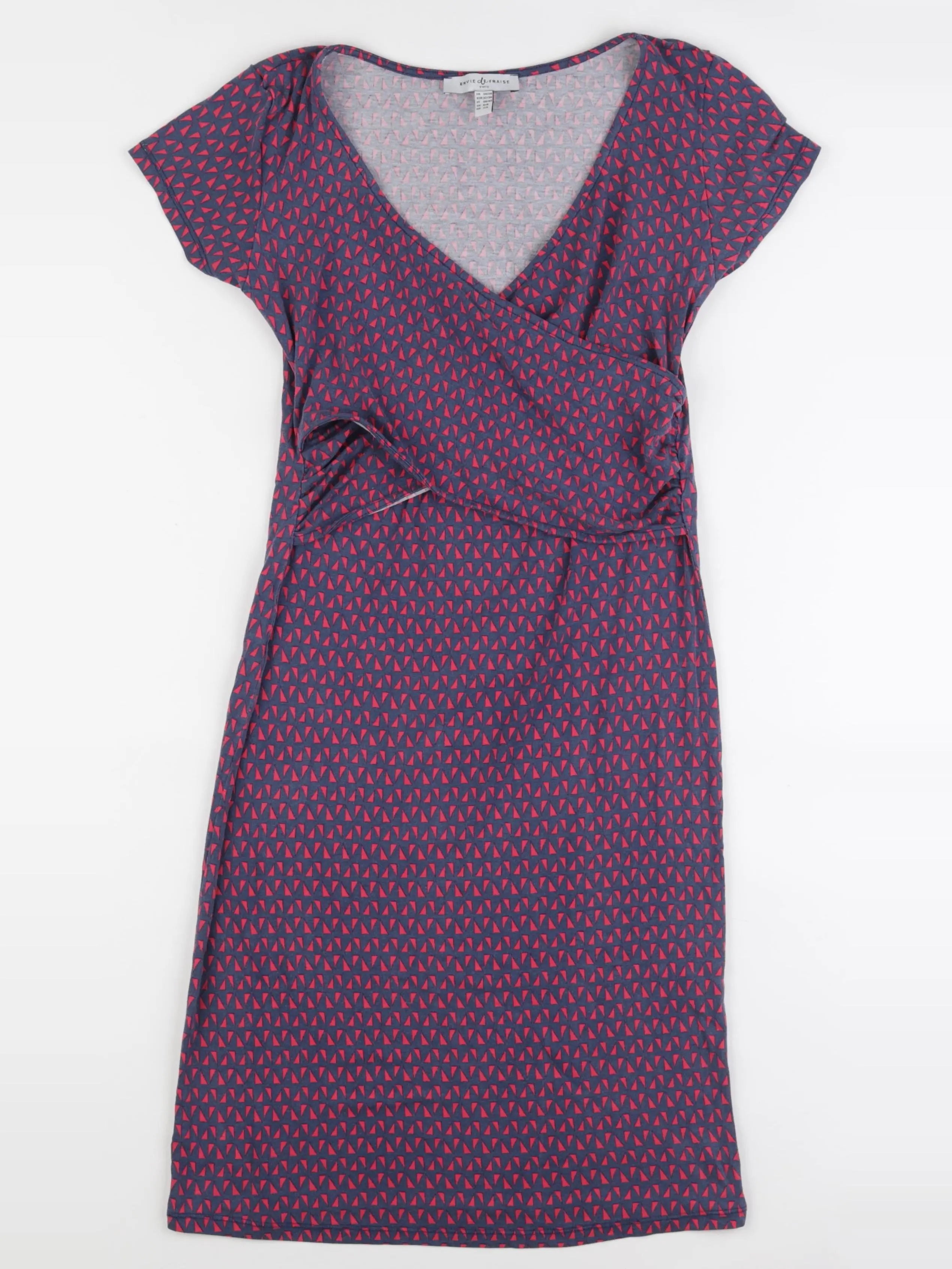 Envie de fraise - robe grossesse bleu, rouge - 34 à 36