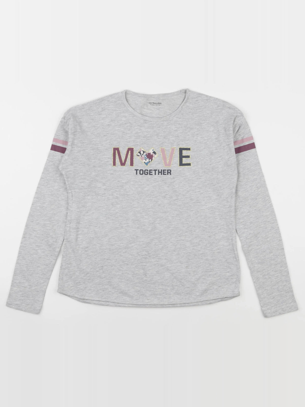 Vertbaudet - tee-shirt gris, or - 12 ans