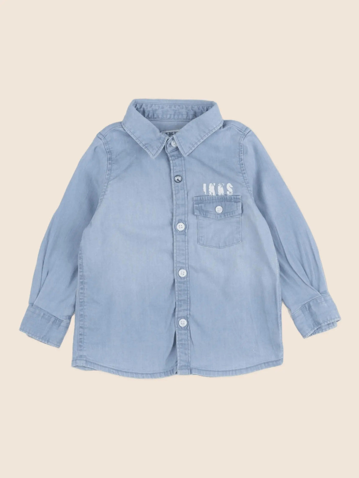 IKKS - chemise imprimé au dos bleu - 12 mois