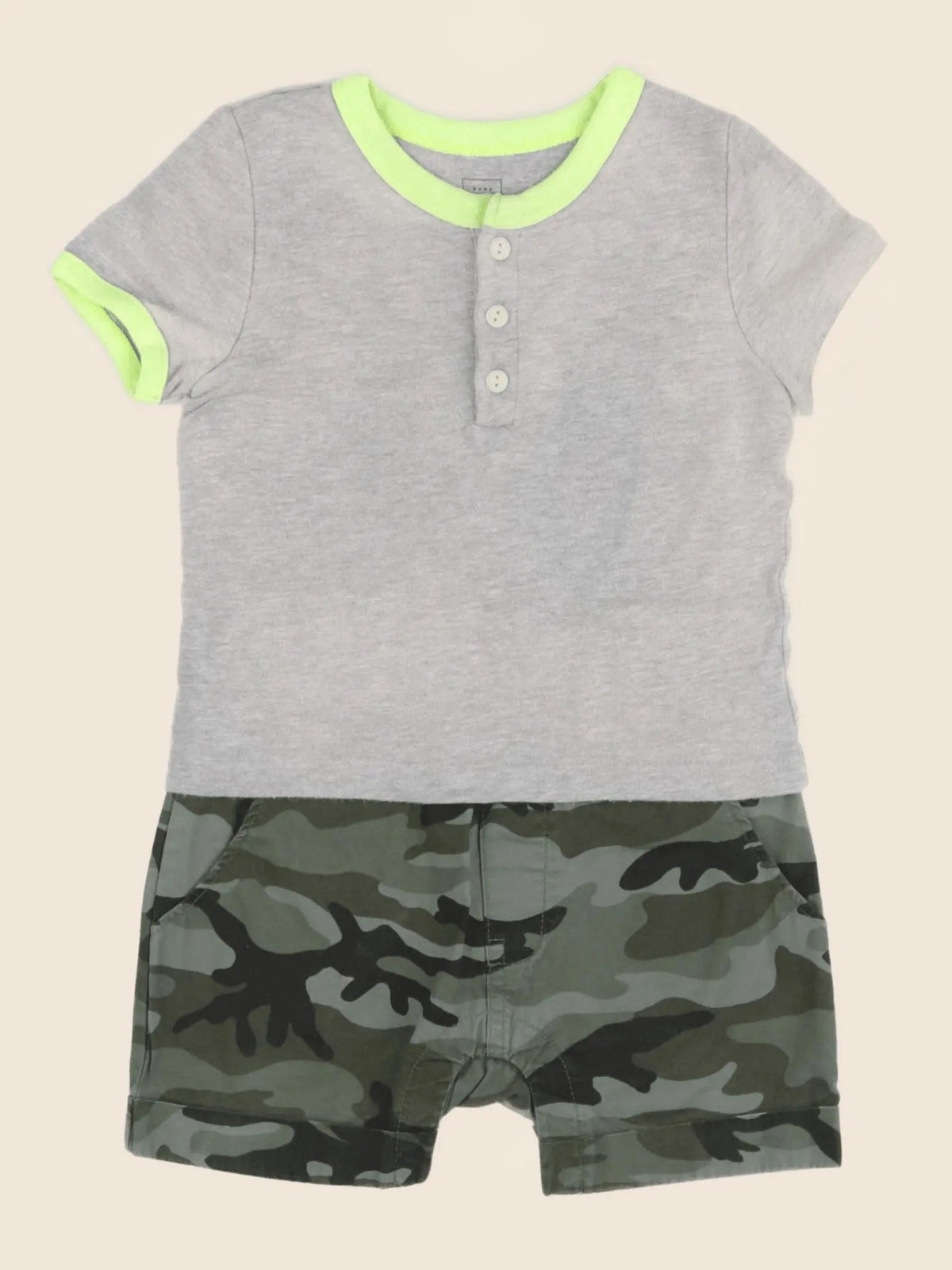 GAP - ensemble gris, vert - 18/24 mois