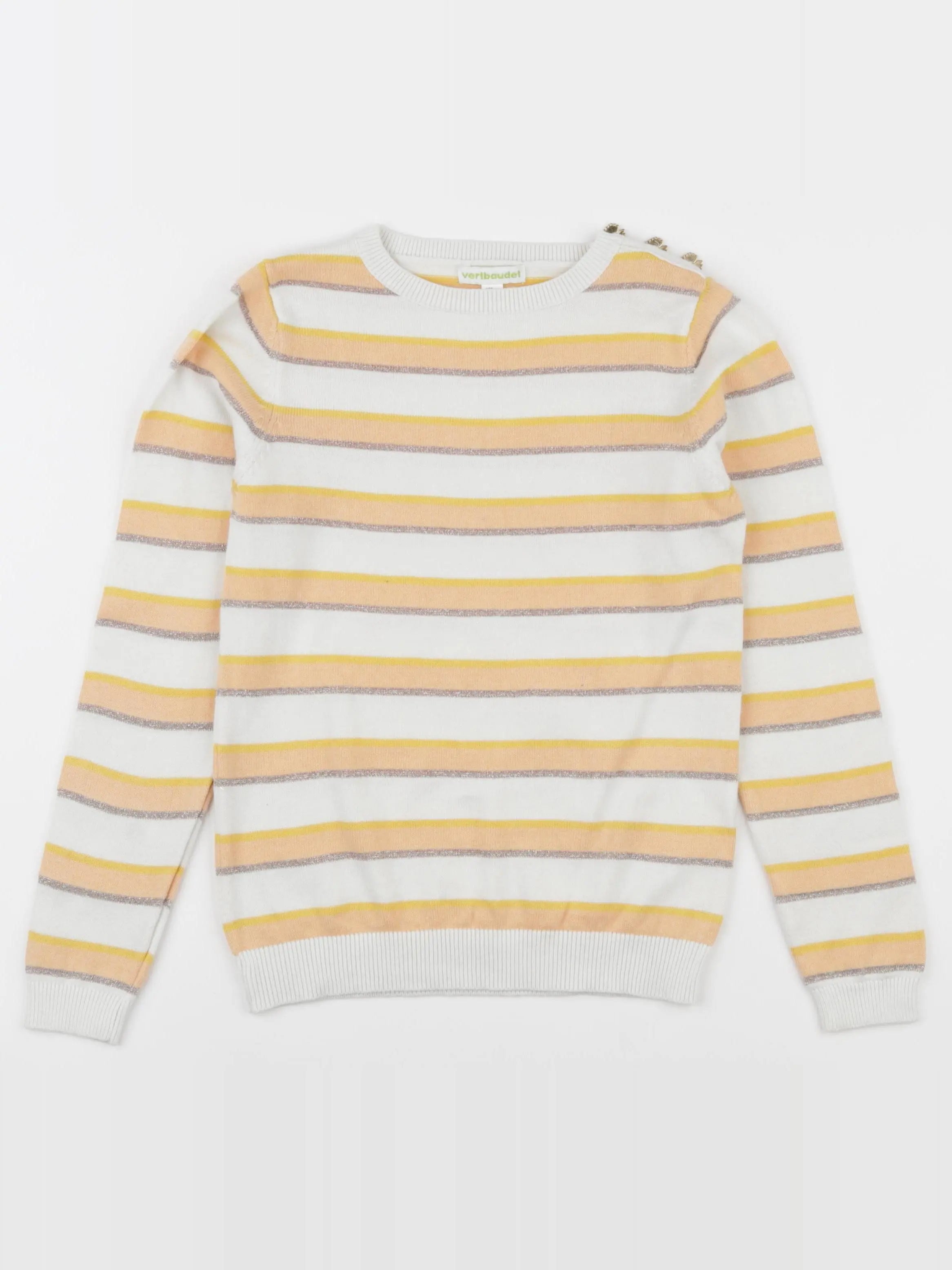 Vertbaudet - pull jaune - 8 ans