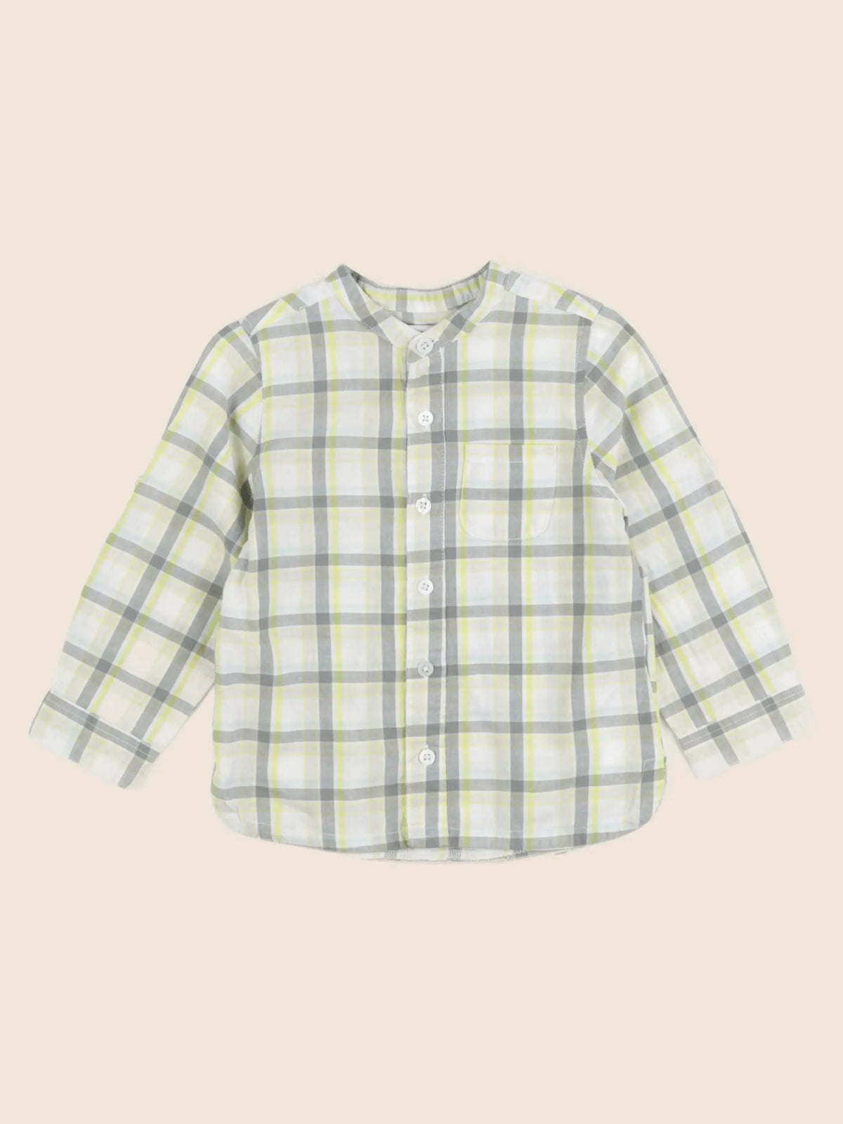 Vertbaudet - chemise jaune, vert - 24 mois