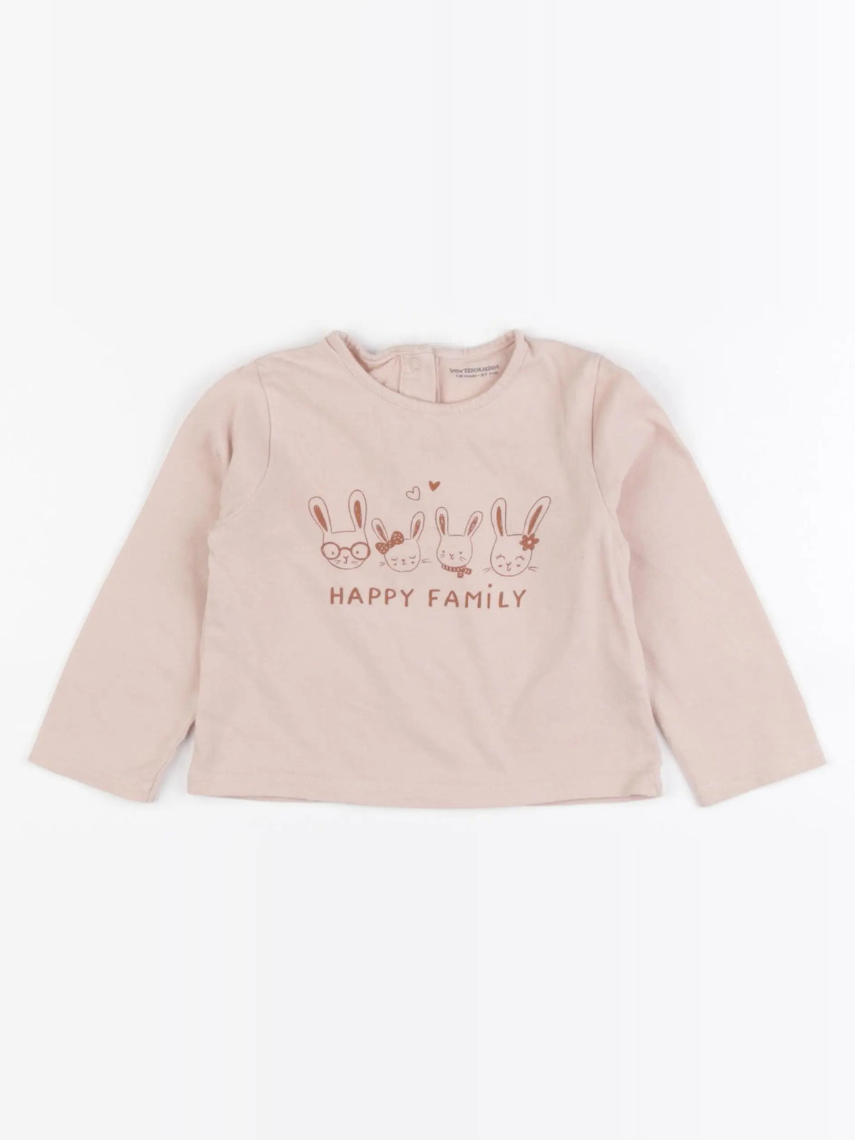 Vertbaudet - tee-shirt rose - 18 mois