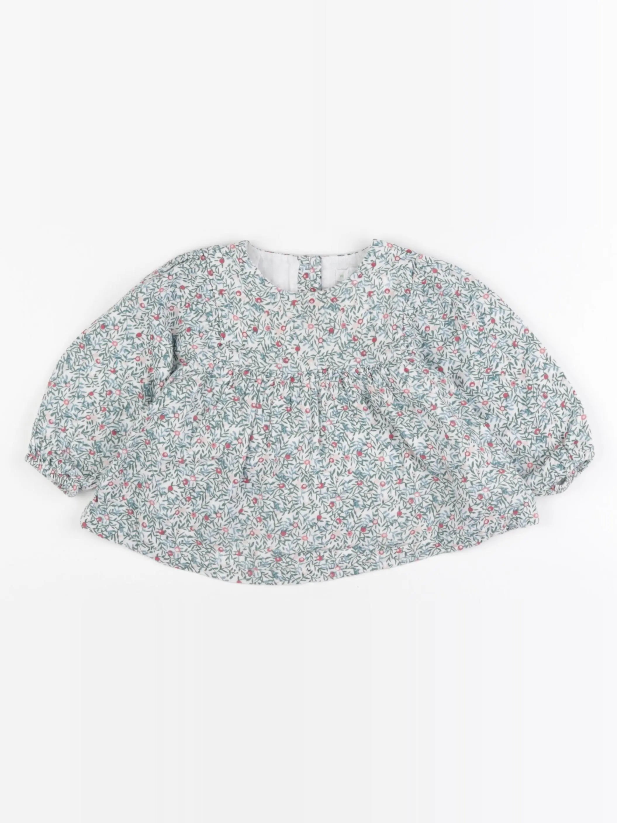 Vertbaudet - blouse vert - 18 mois