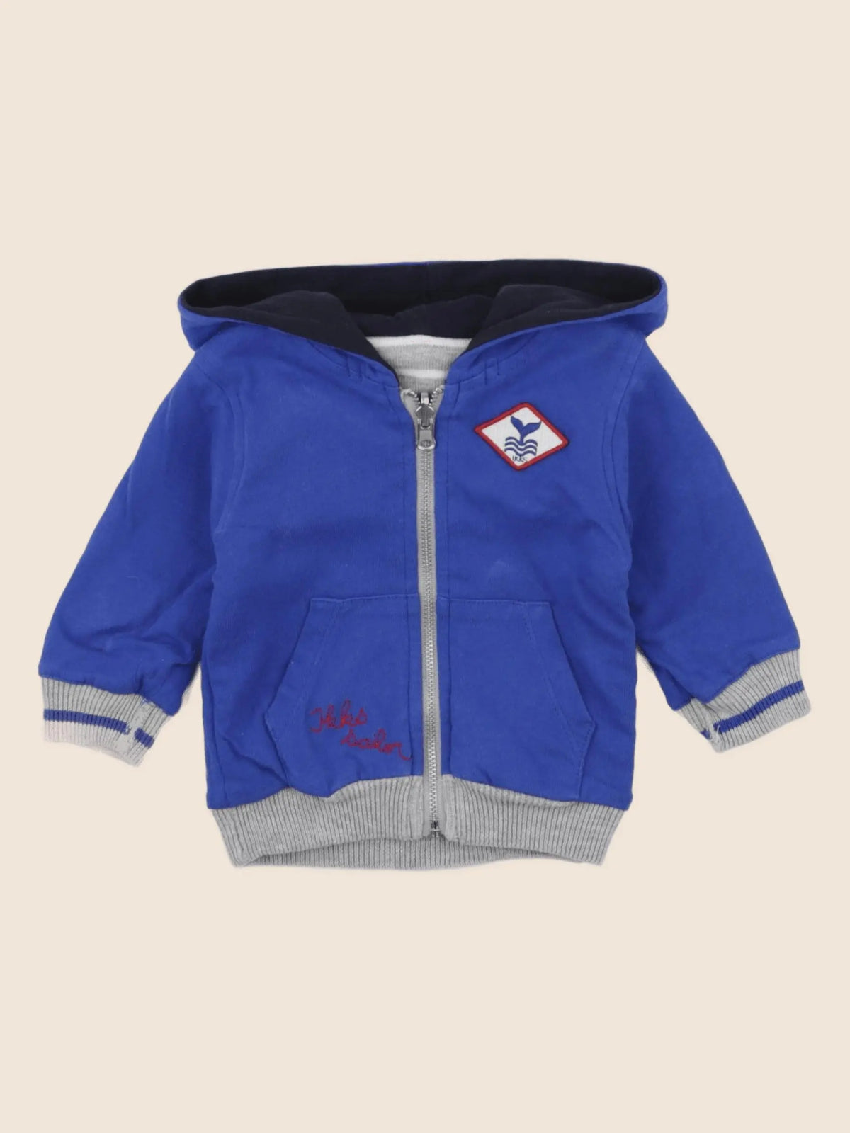 IKKS - sweat bleu - 6 mois