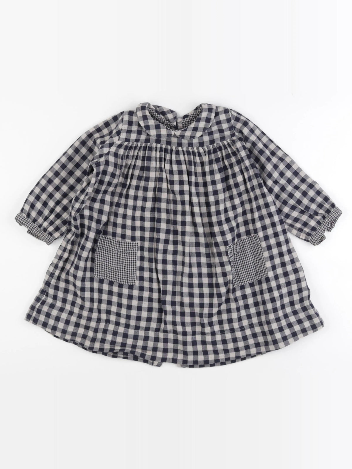 Petit Bateau - robe bleu - 24 mois