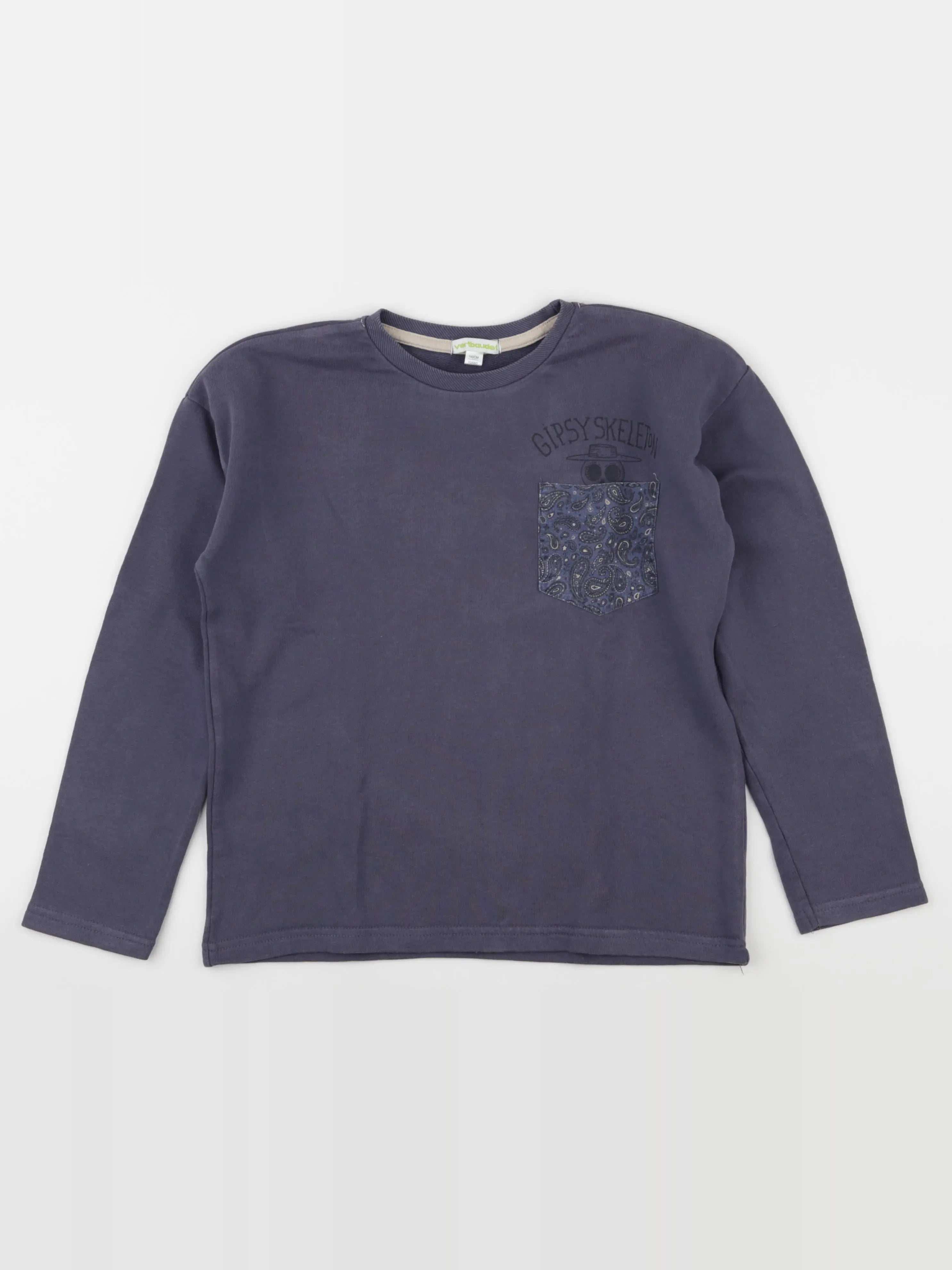 Vertbaudet - sweat bleu - 10 ans