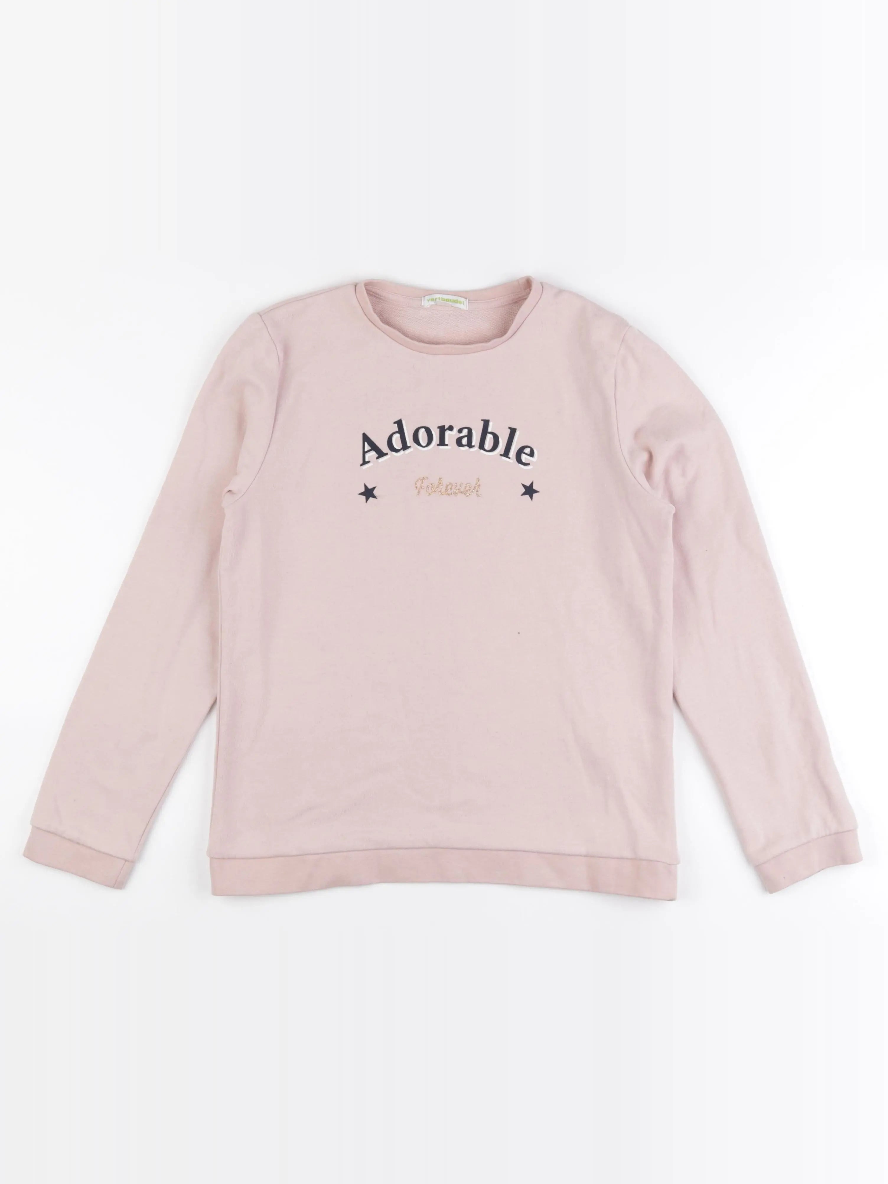 Vertbaudet - sweat rose - 14 ans