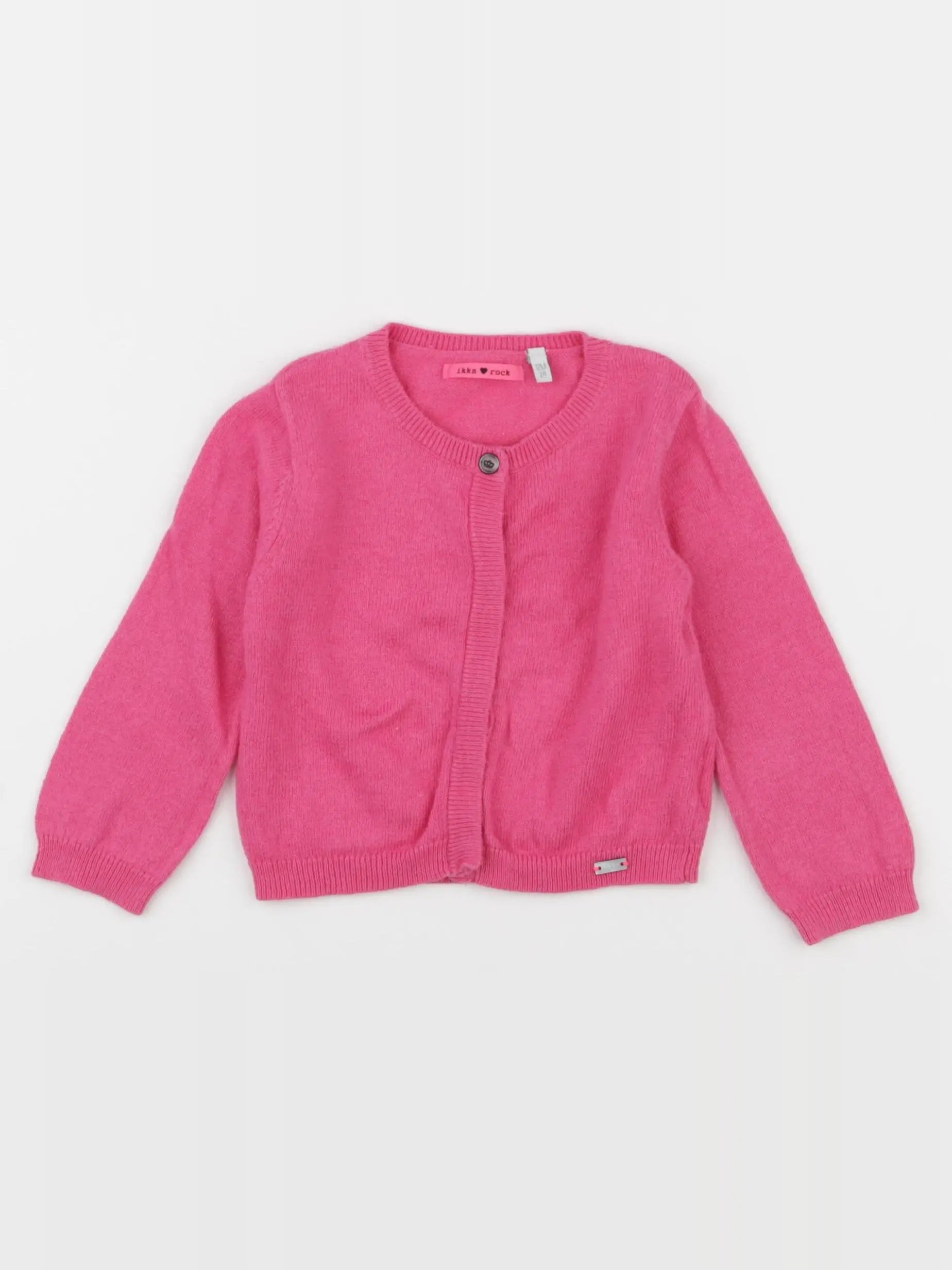 IKKS - gilet imprimé au dos rose - 12 mois