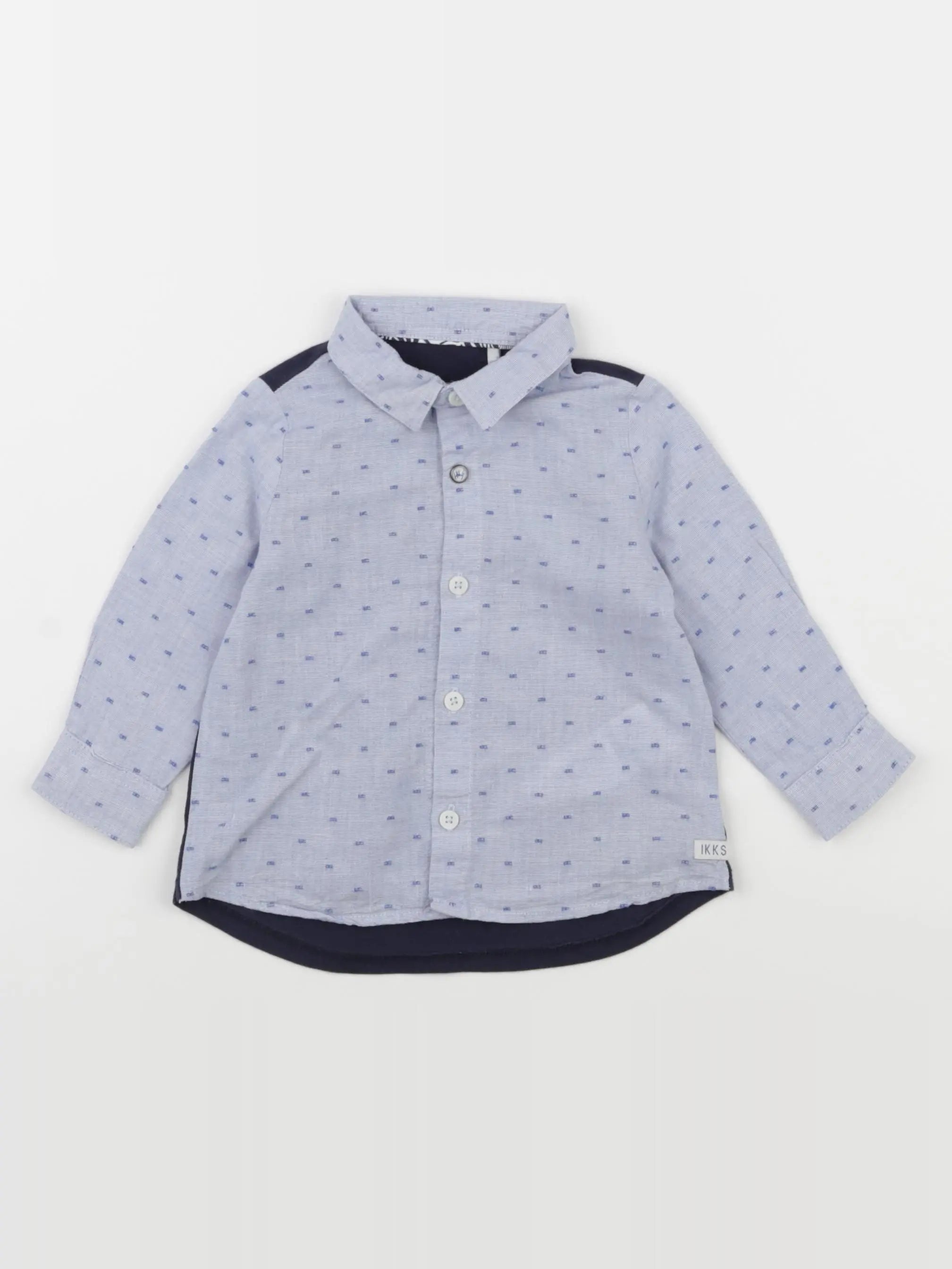 IKKS - chemise bleu - 12 mois